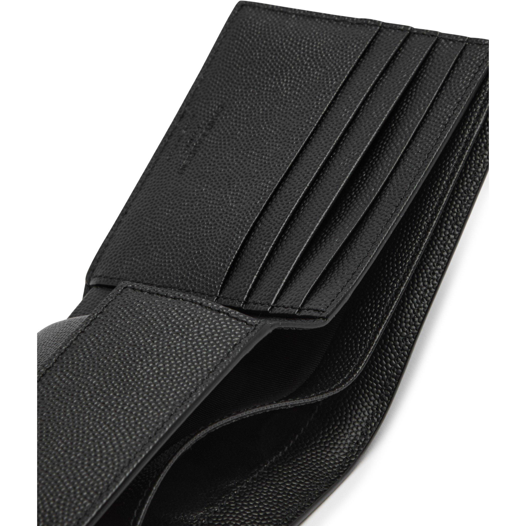 BLACK - Saint Laurent - Men's Leather Billfold Wallet - 4