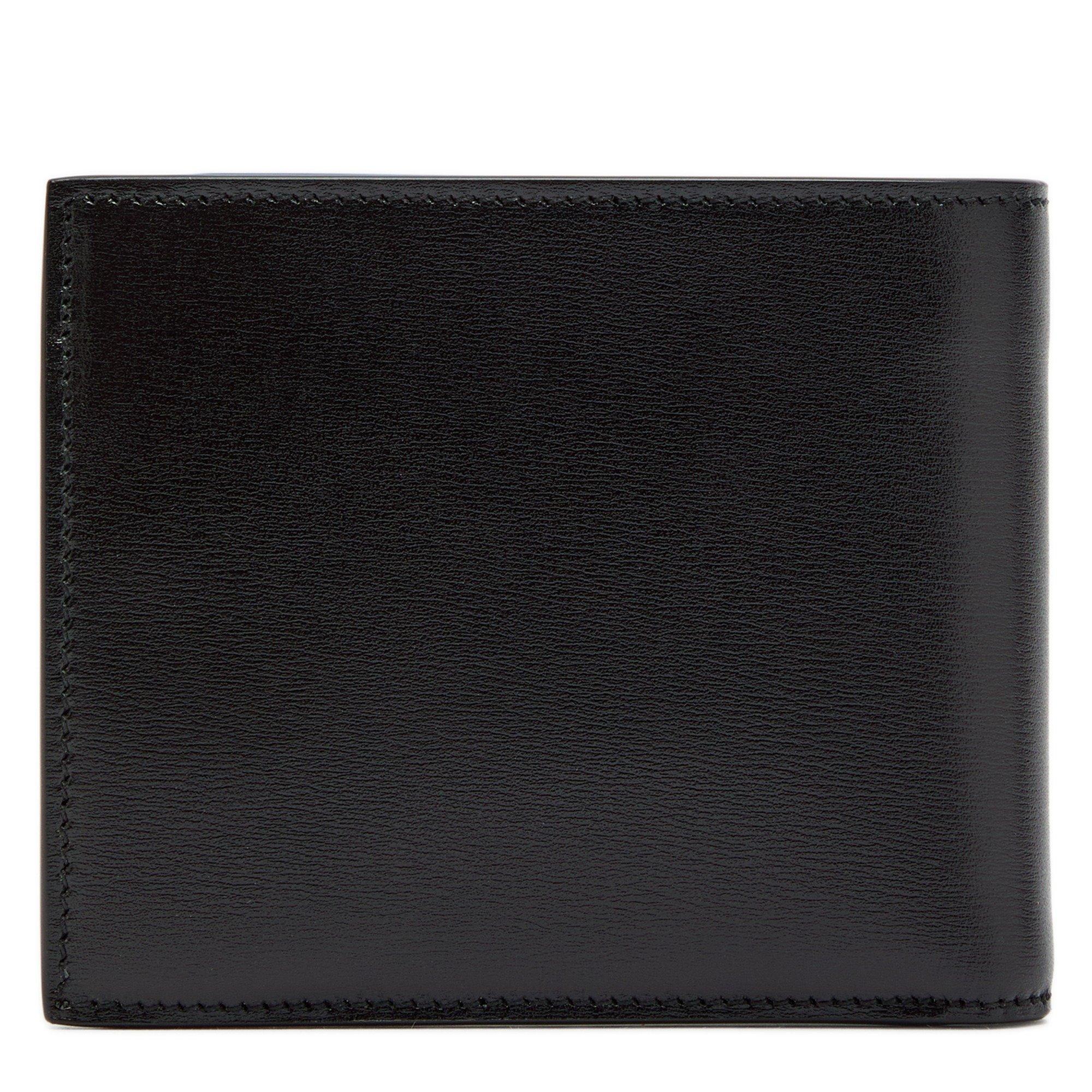 BLACK - Saint Laurent - Men's Tiny Leather Logo Billfold Wallet - 2