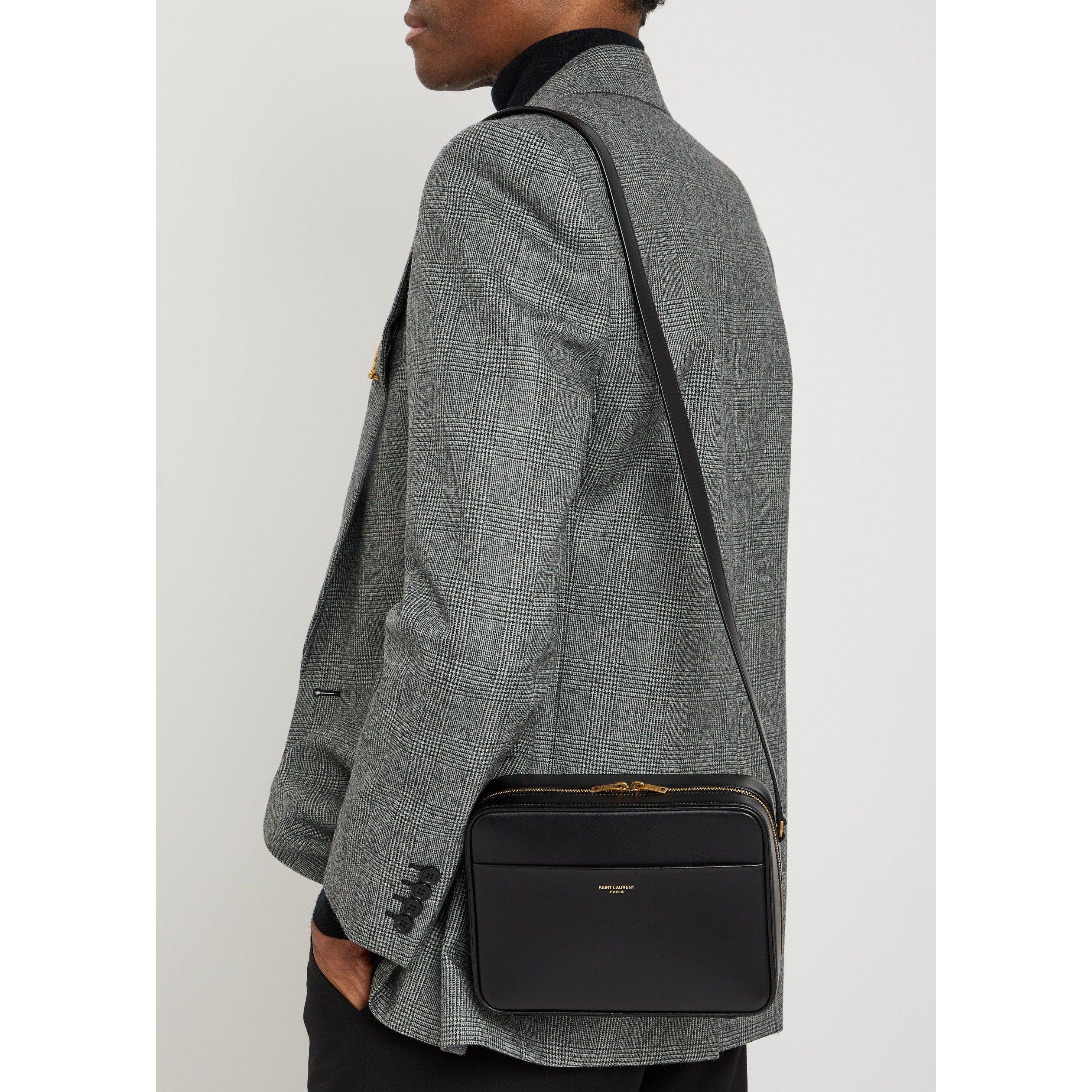 BLACK - Saint Laurent - Men's Daily Leather Camera Bag - 3