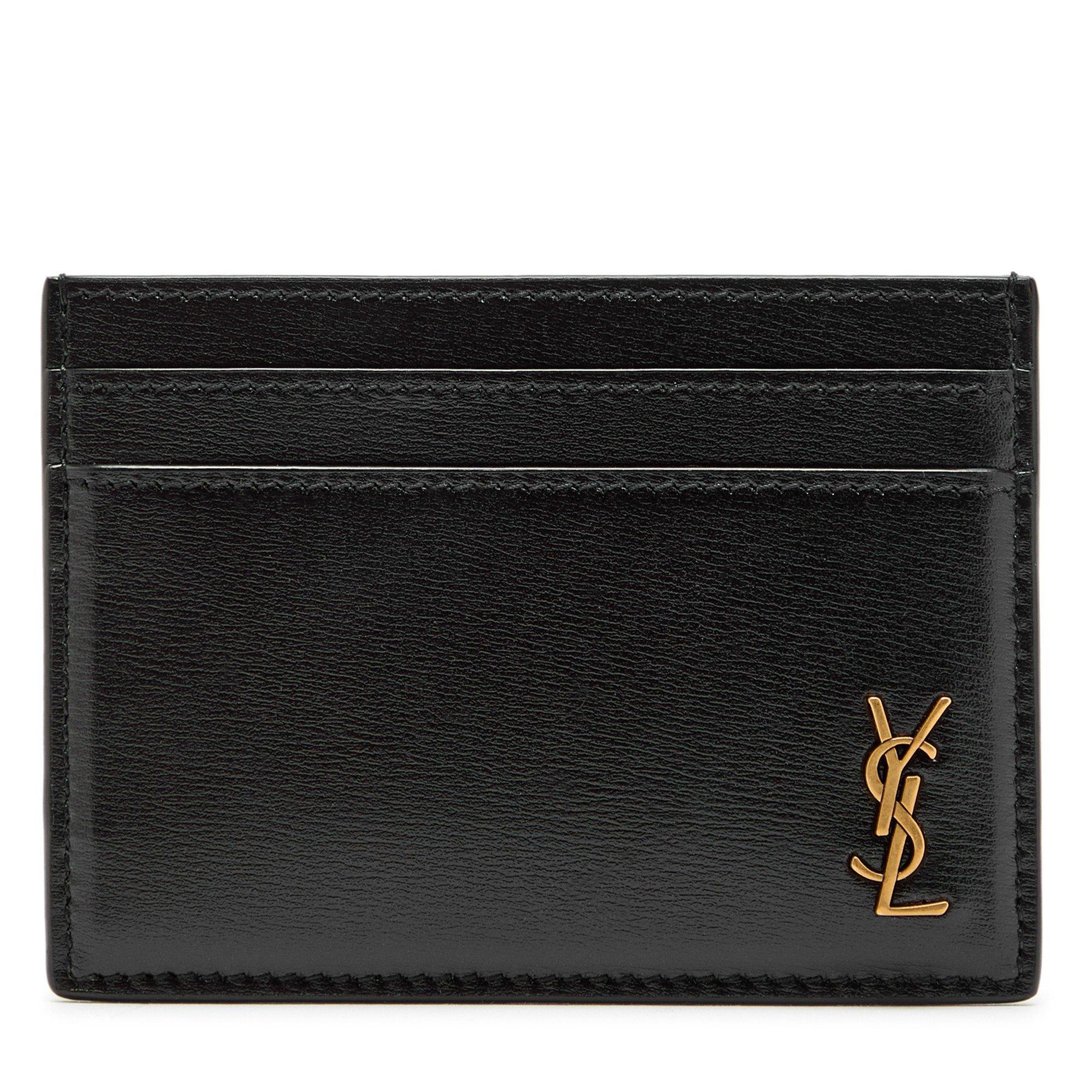 BLACK - Saint Laurent - YSL CRDHLDR GLD LGO TINY