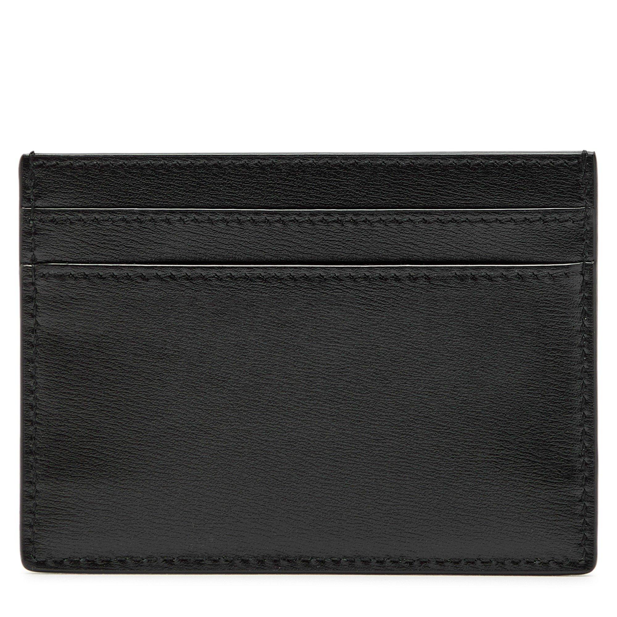 BLACK - Saint Laurent - Men's Tiny Logo Leather Card Holder - 2
