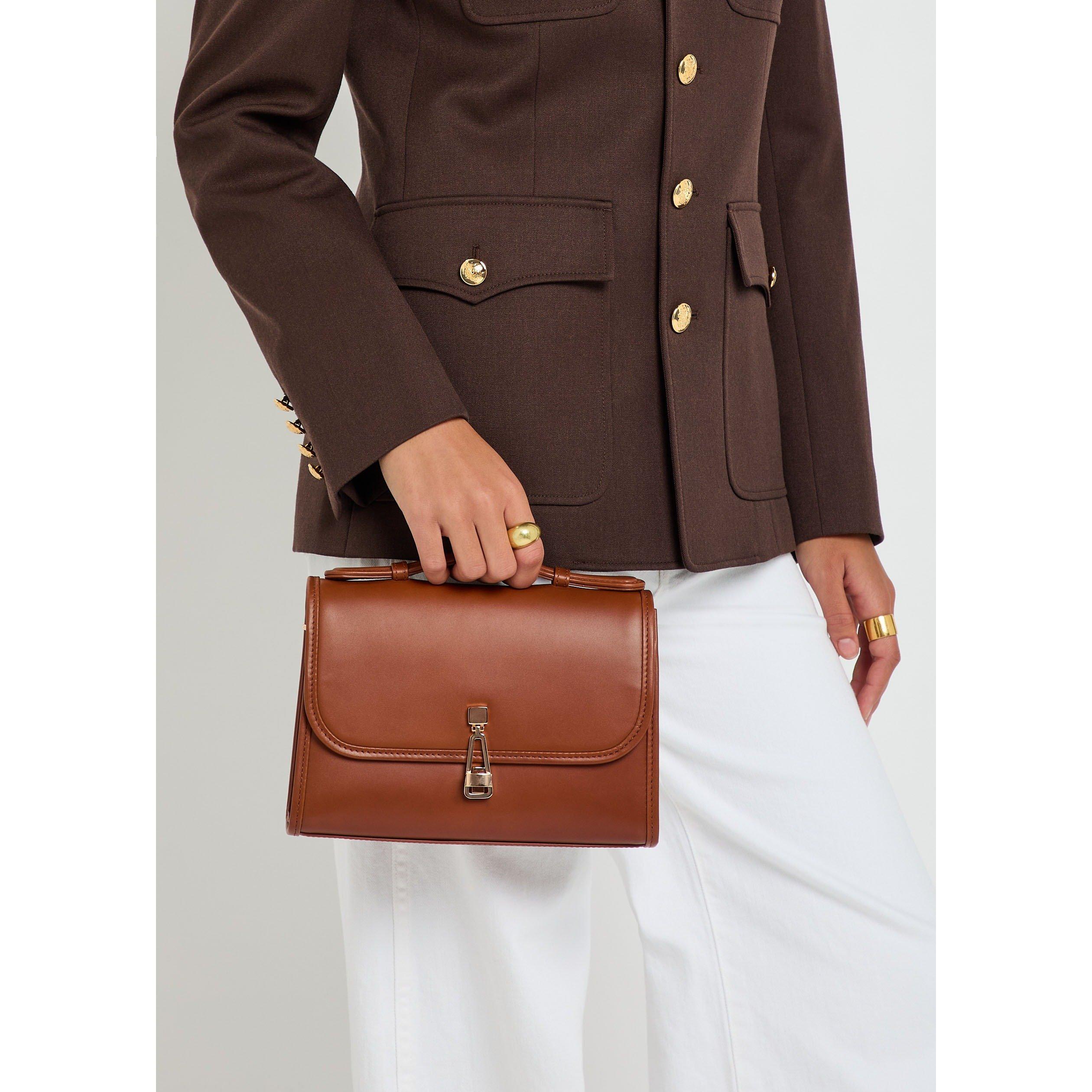TAN - Gabriela Hearst - Women's Leonora Small Leather Shoulder Bag - 3