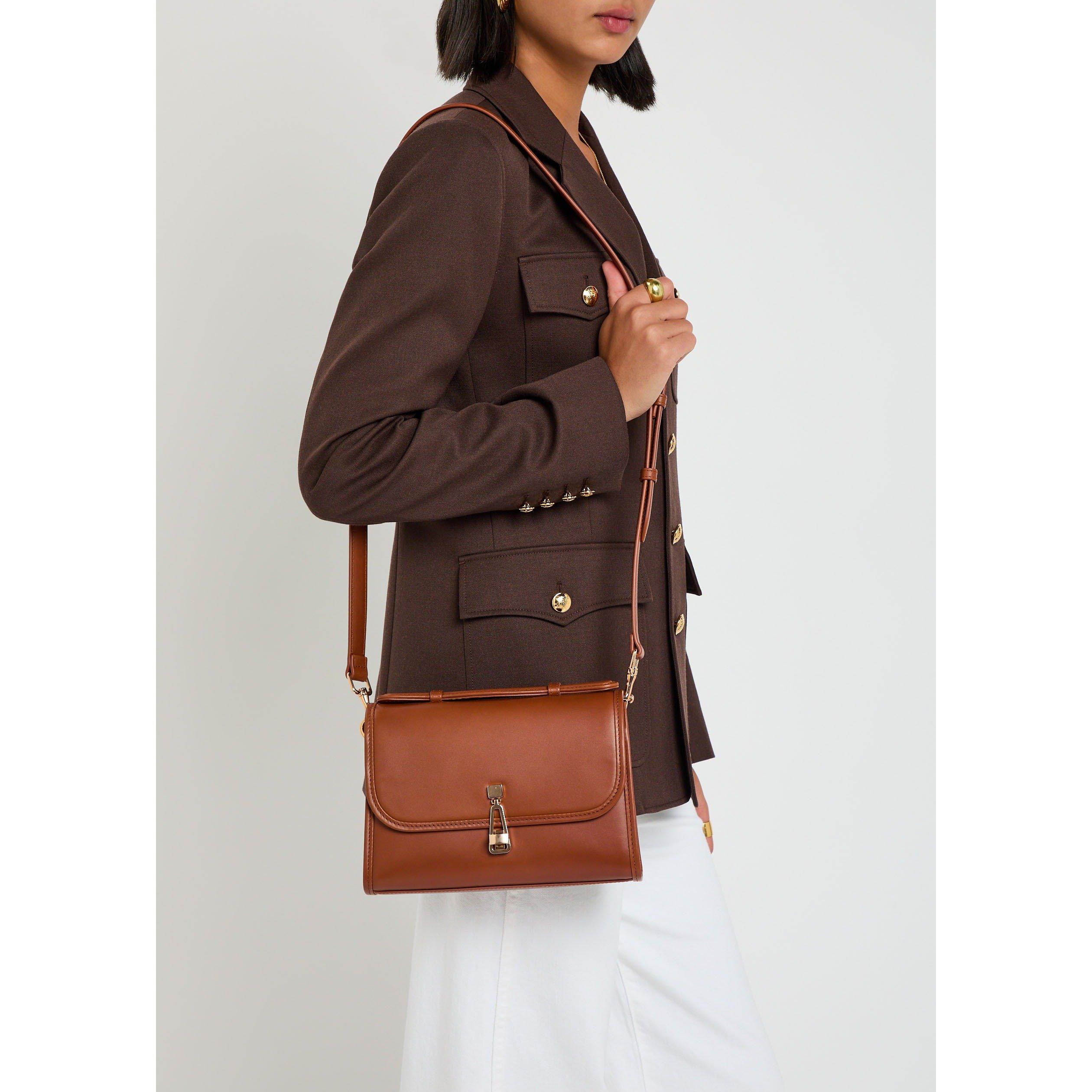TAN - Gabriela Hearst - Women's Leonora Small Leather Shoulder Bag - 6