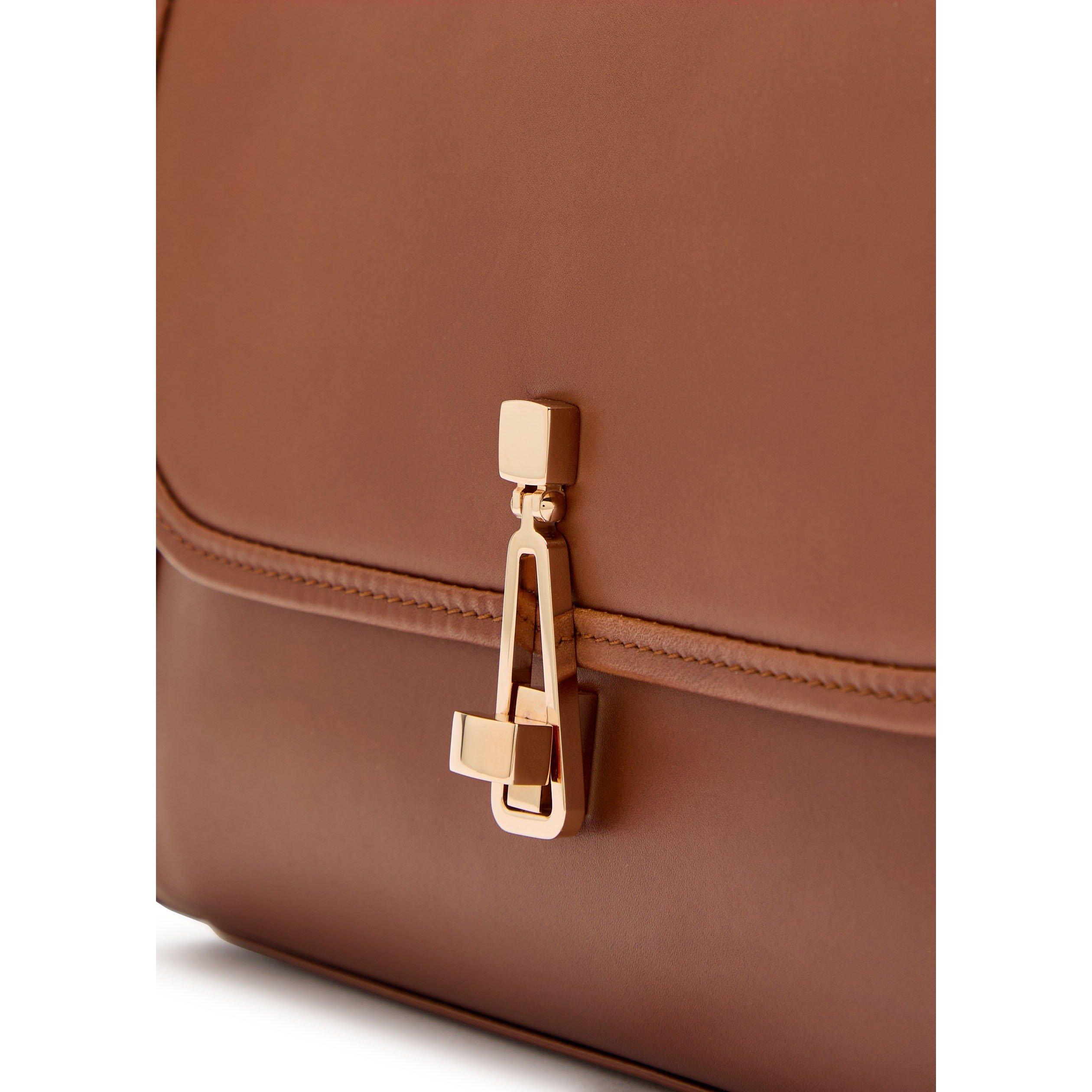 TAN - Gabriela Hearst - Women's Leonora Medium Leather Shoulder Bag - 4