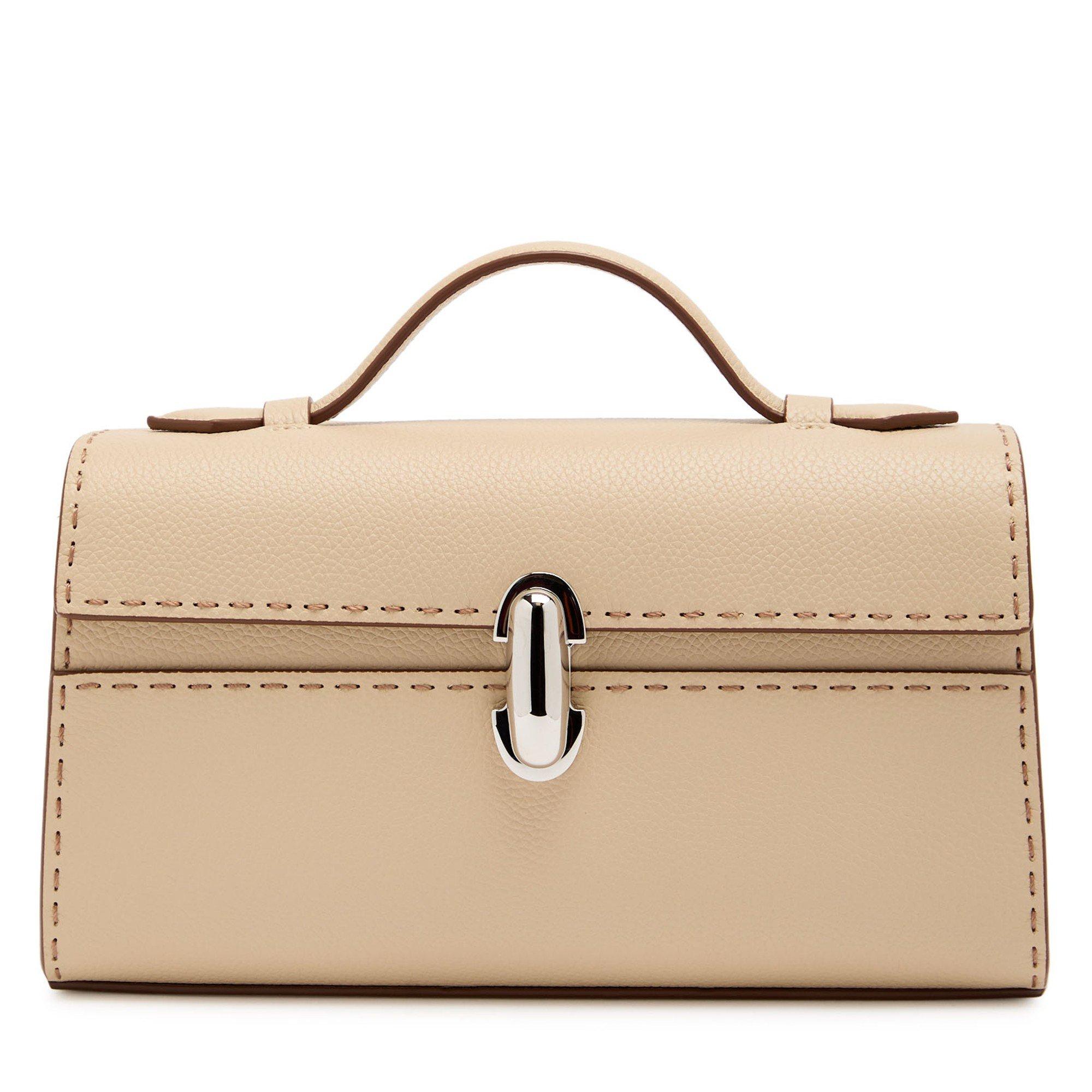 BEIGE - Savette - SYMMETRY POCHETTE IN GRAINED C - 1
