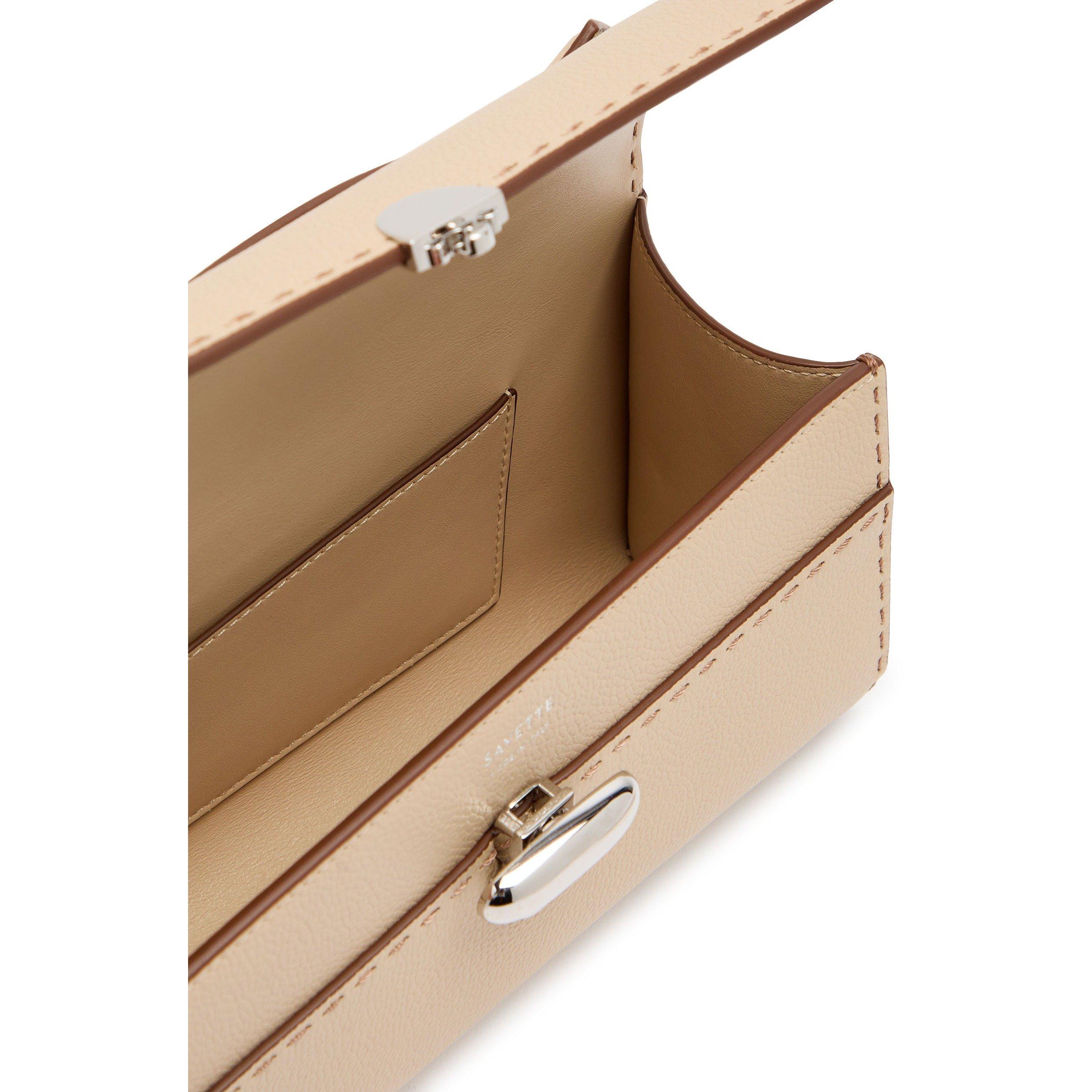 BEIGE - Savette - SYMMETRY POCHETTE IN GRAINED C - 5