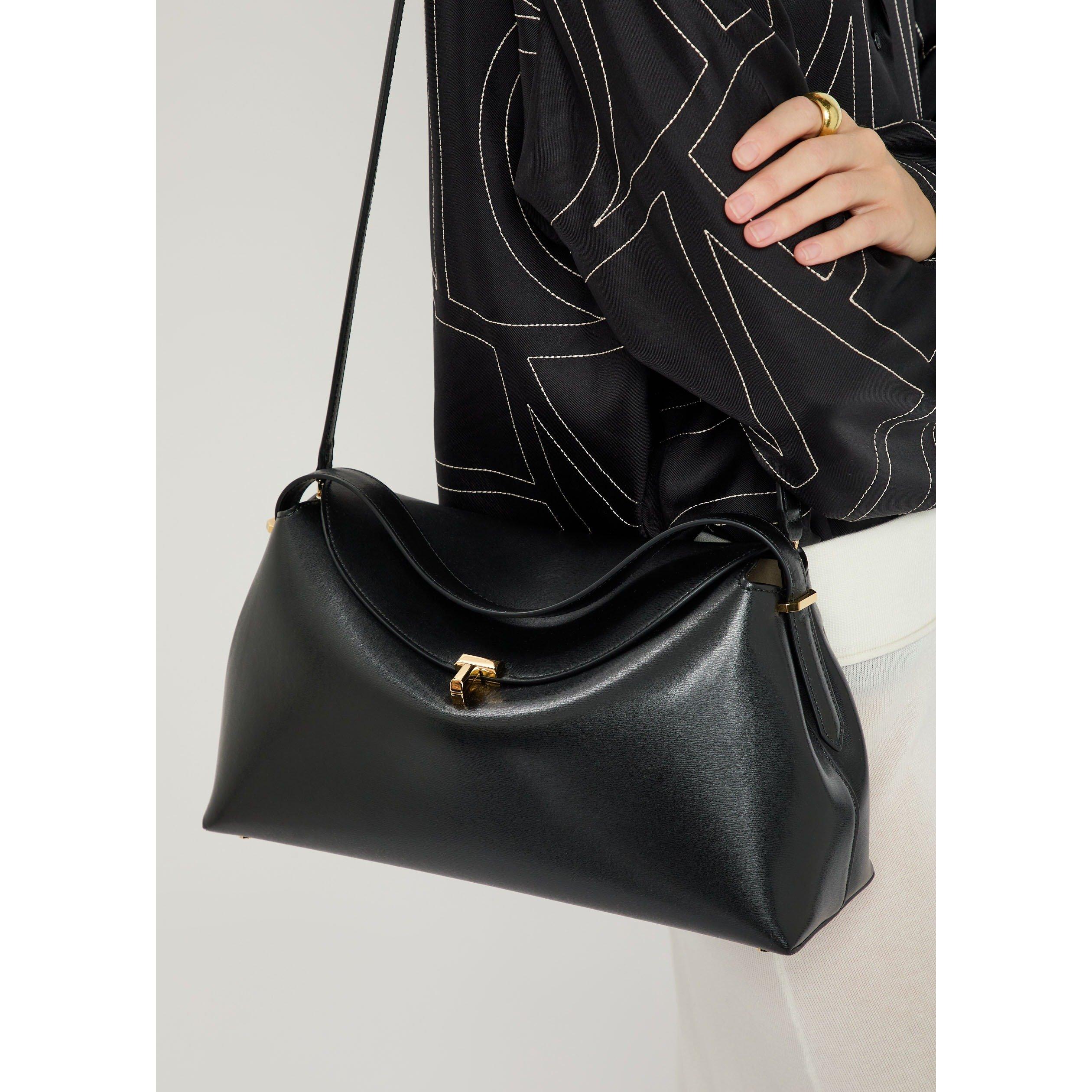 BLACK - Toteme - T LOCK TOP HANDLE SMOOTH LEATH - 3