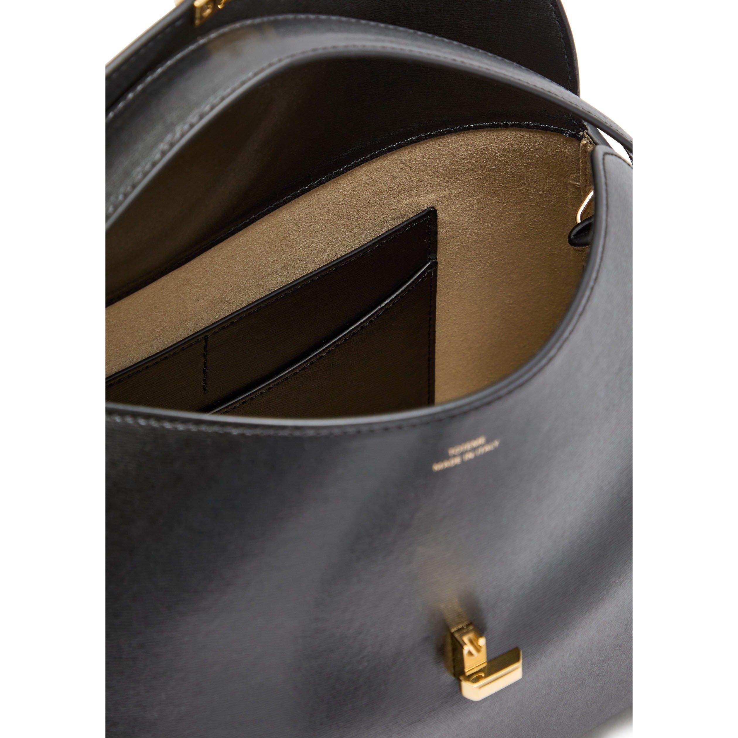 BLACK - Toteme - T LOCK TOP HANDLE SMOOTH LEATH - 5