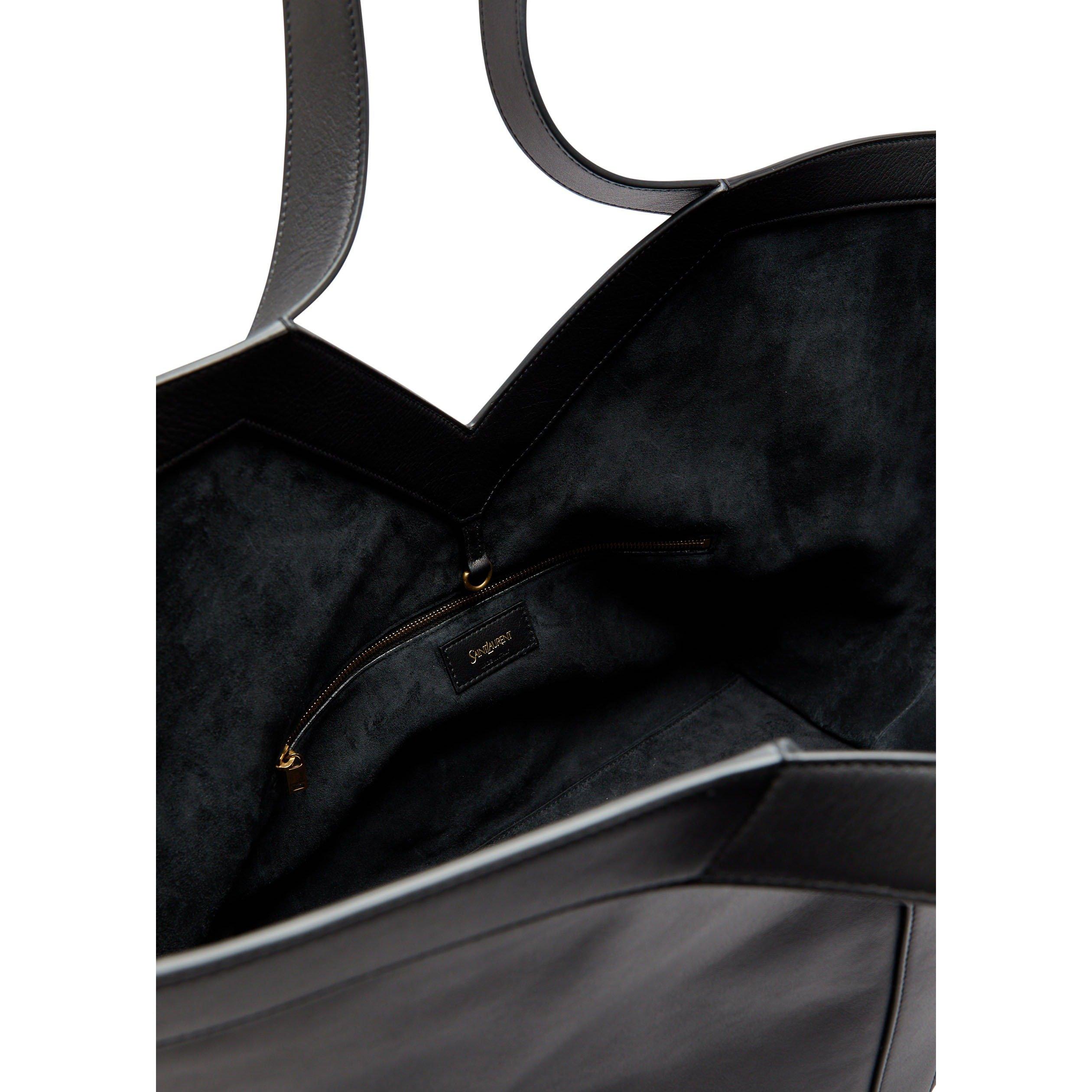 BLACK - Saint Laurent - Women's Y Leather Tote Bag - 4