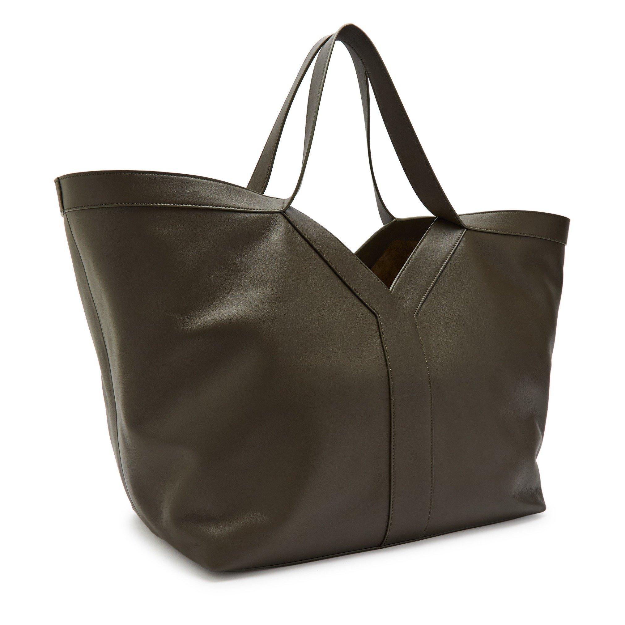 KHAKI - Saint Laurent - Women's Y Leather Tote Bag - 2