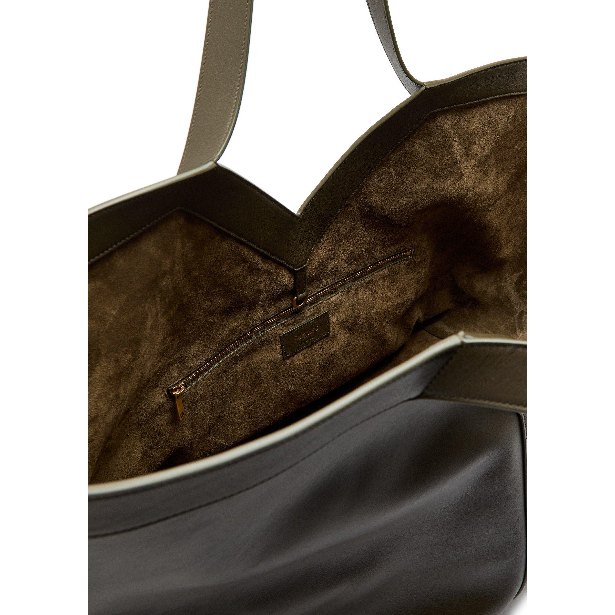 KHAKI - Saint Laurent - Women's Y Leather Tote Bag - 4