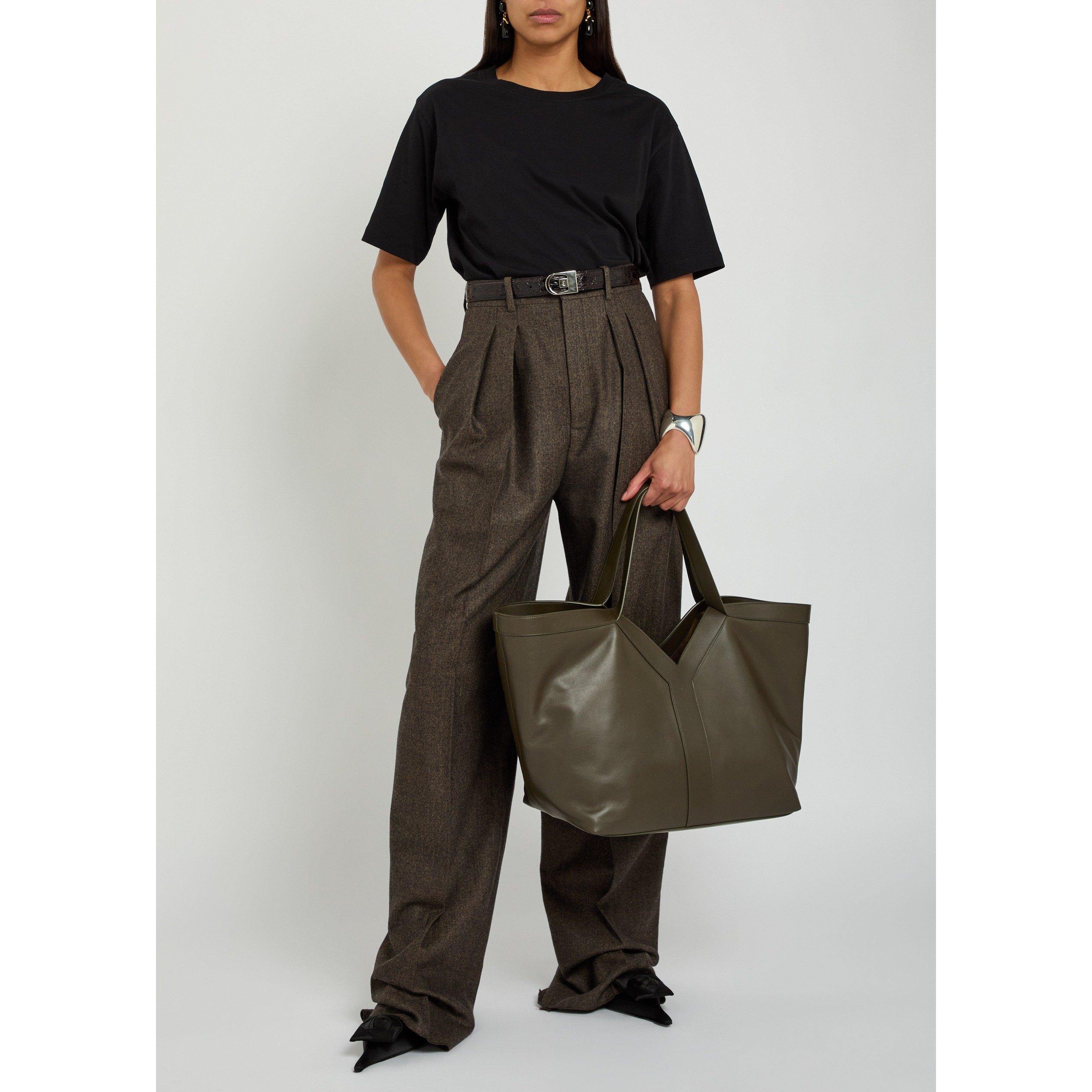 KHAKI - Saint Laurent - Women's Y Leather Tote Bag - 5