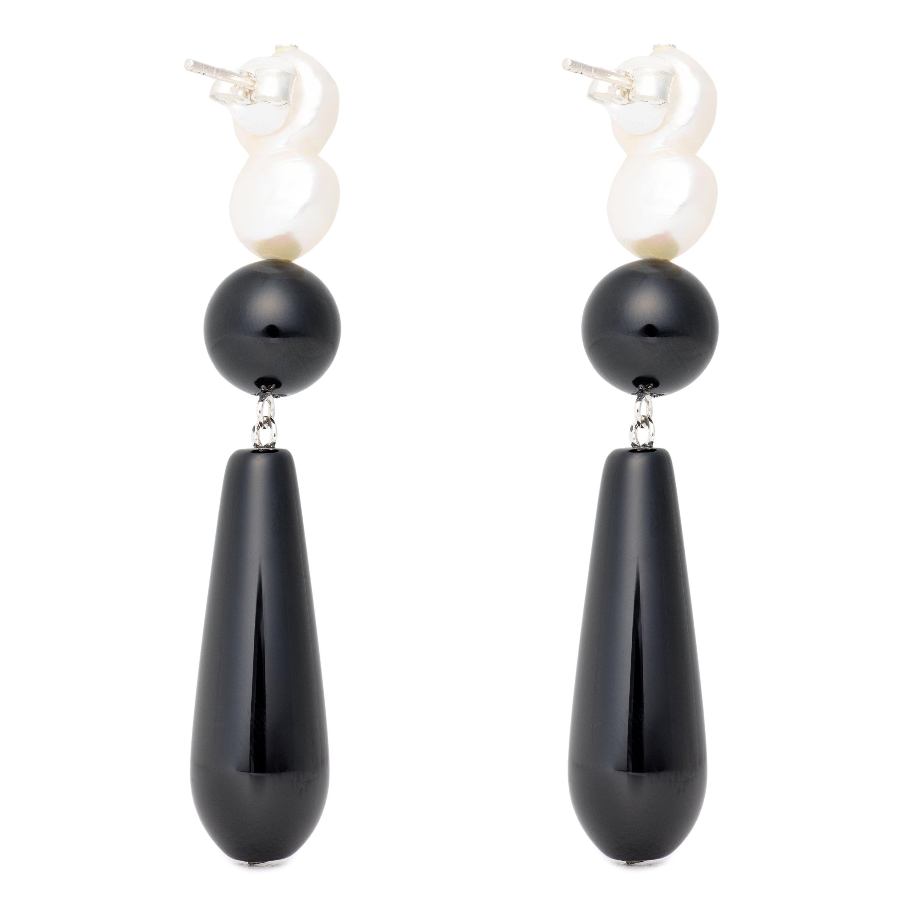BEIGE AND OTHER - Completedworks - Earrings w/ Black Onyx Be - 2