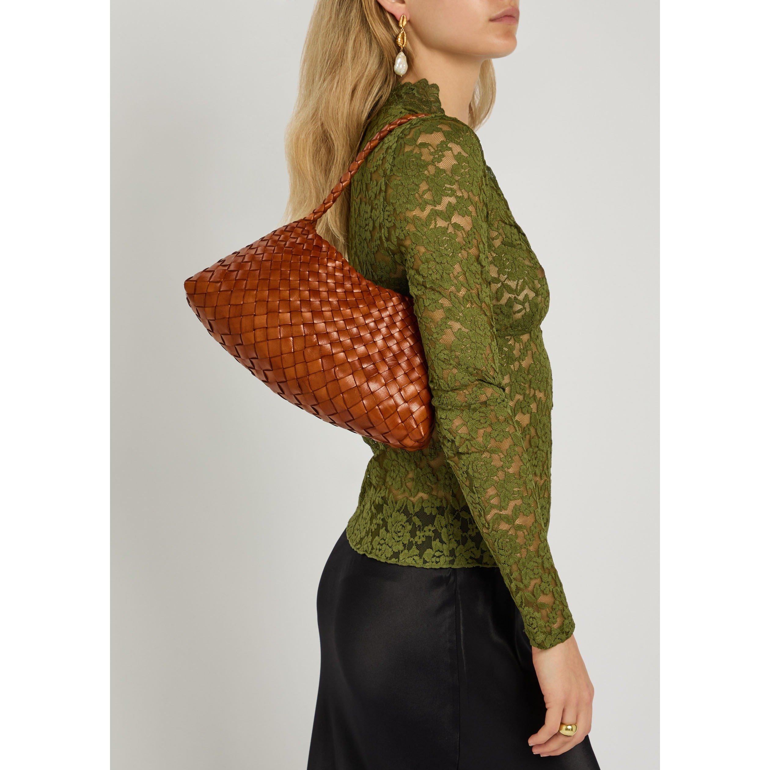 TAN - Dragon Diffusion - Women's Rosanna Leather Shoulder Bag - 3