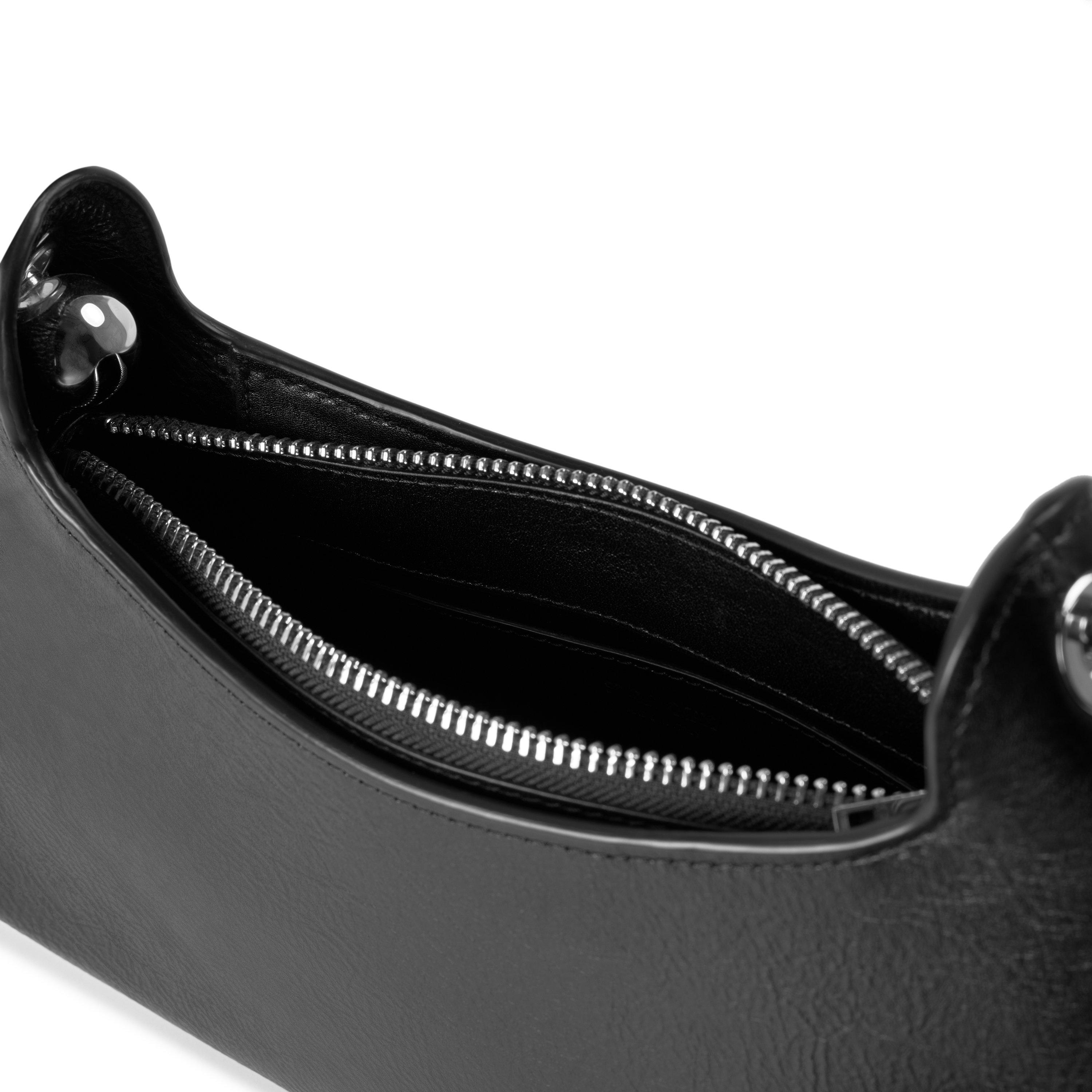 BLACK - Sportmax - Women's Caju Leather Shoulder Bag - 4