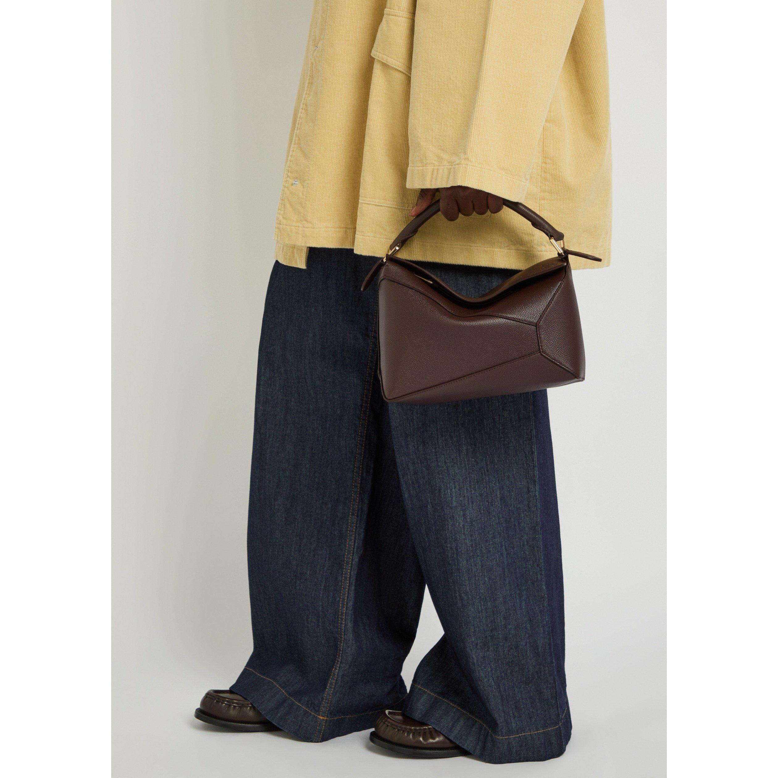 DARK BROWN - LOEWE - Women's Puzzle Edge Leather Shoulder Bag - 3
