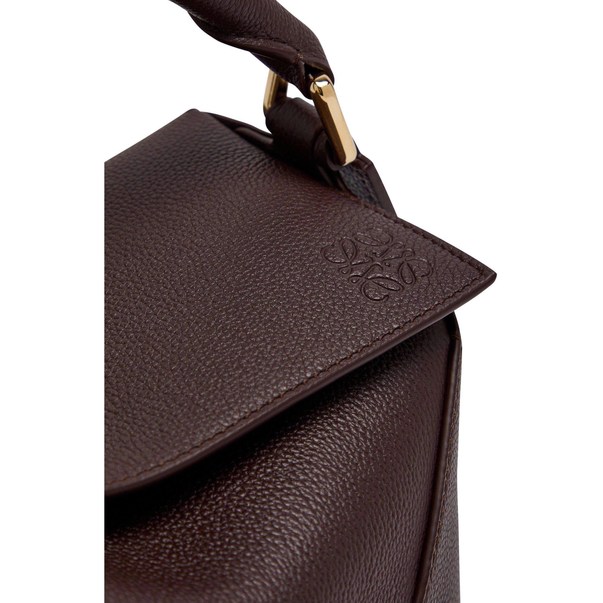 DARK BROWN - LOEWE - Women's Puzzle Edge Leather Shoulder Bag - 4