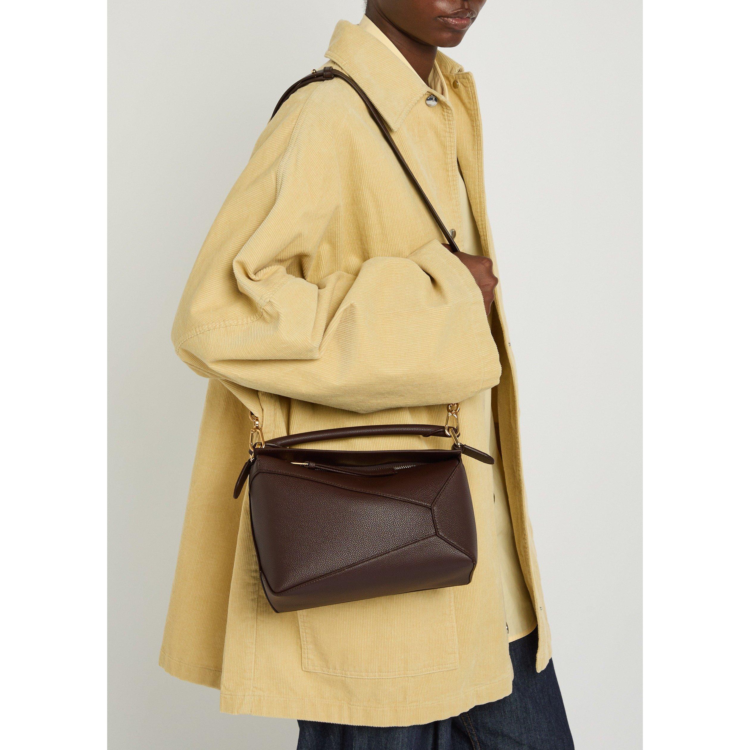 DARK BROWN - LOEWE - Women's Puzzle Edge Leather Shoulder Bag - 6