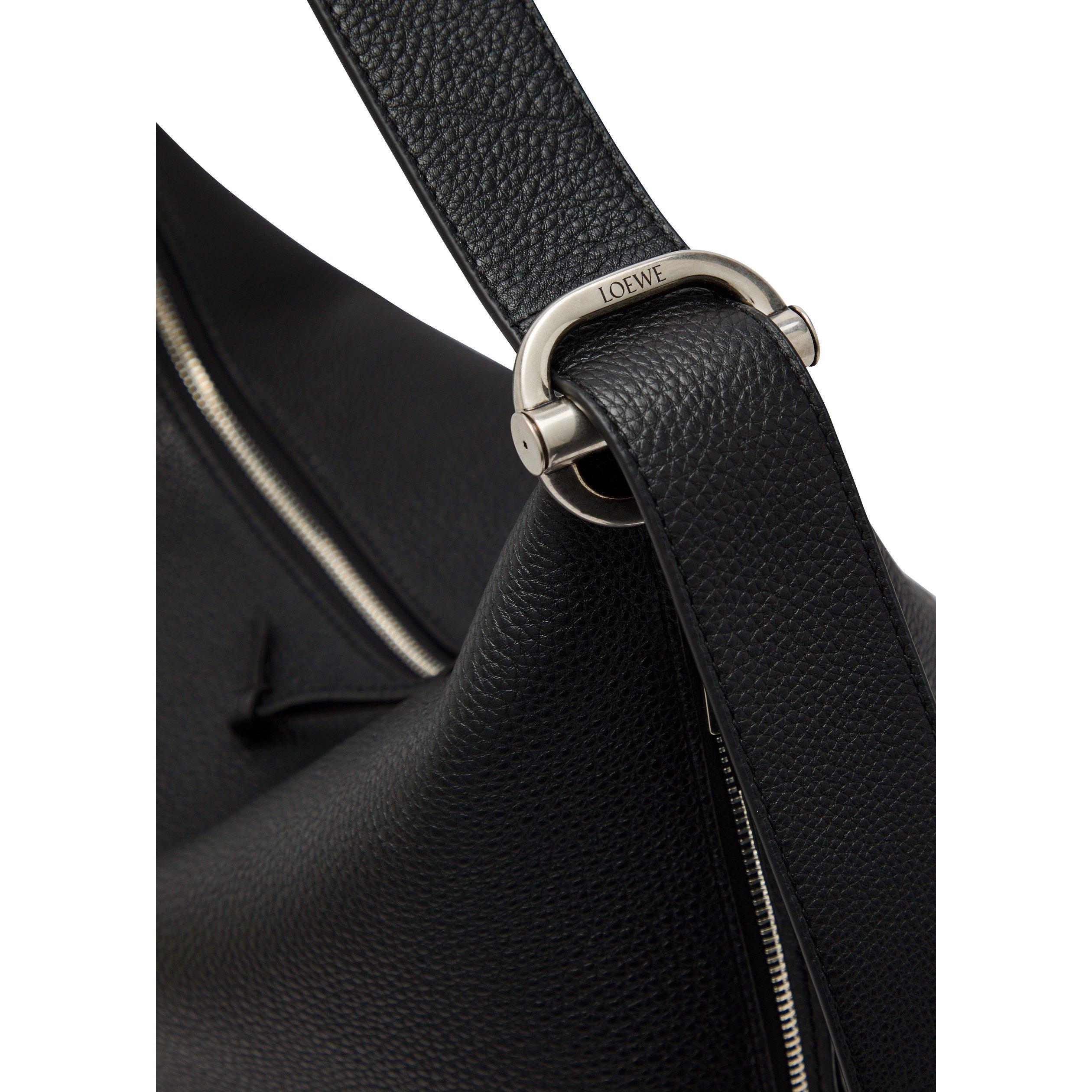 BLACK - LOEWE - Men's Loop Medium Leather Bucket Bag - 4