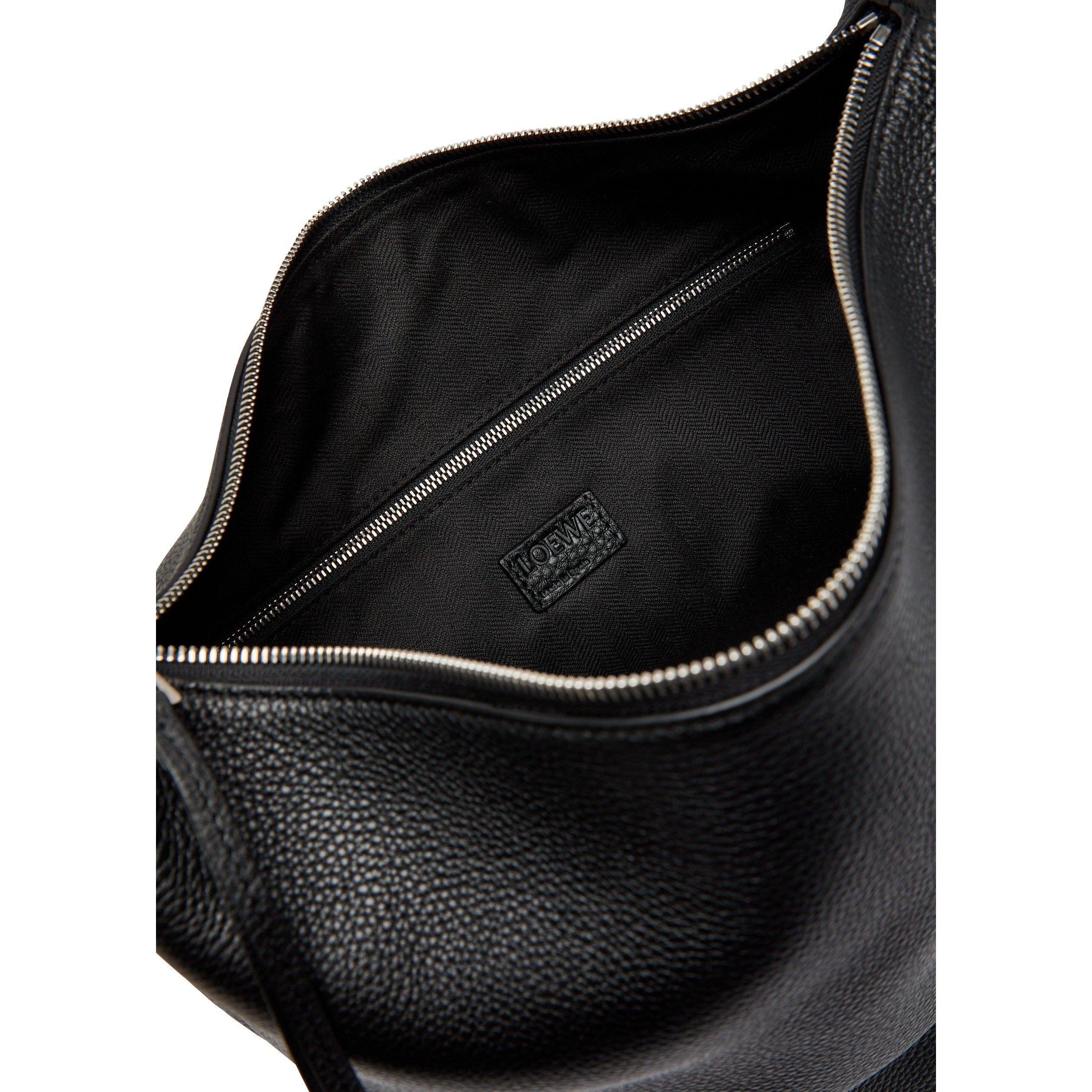 BLACK - LOEWE - Men's Loop Medium Leather Bucket Bag - 5