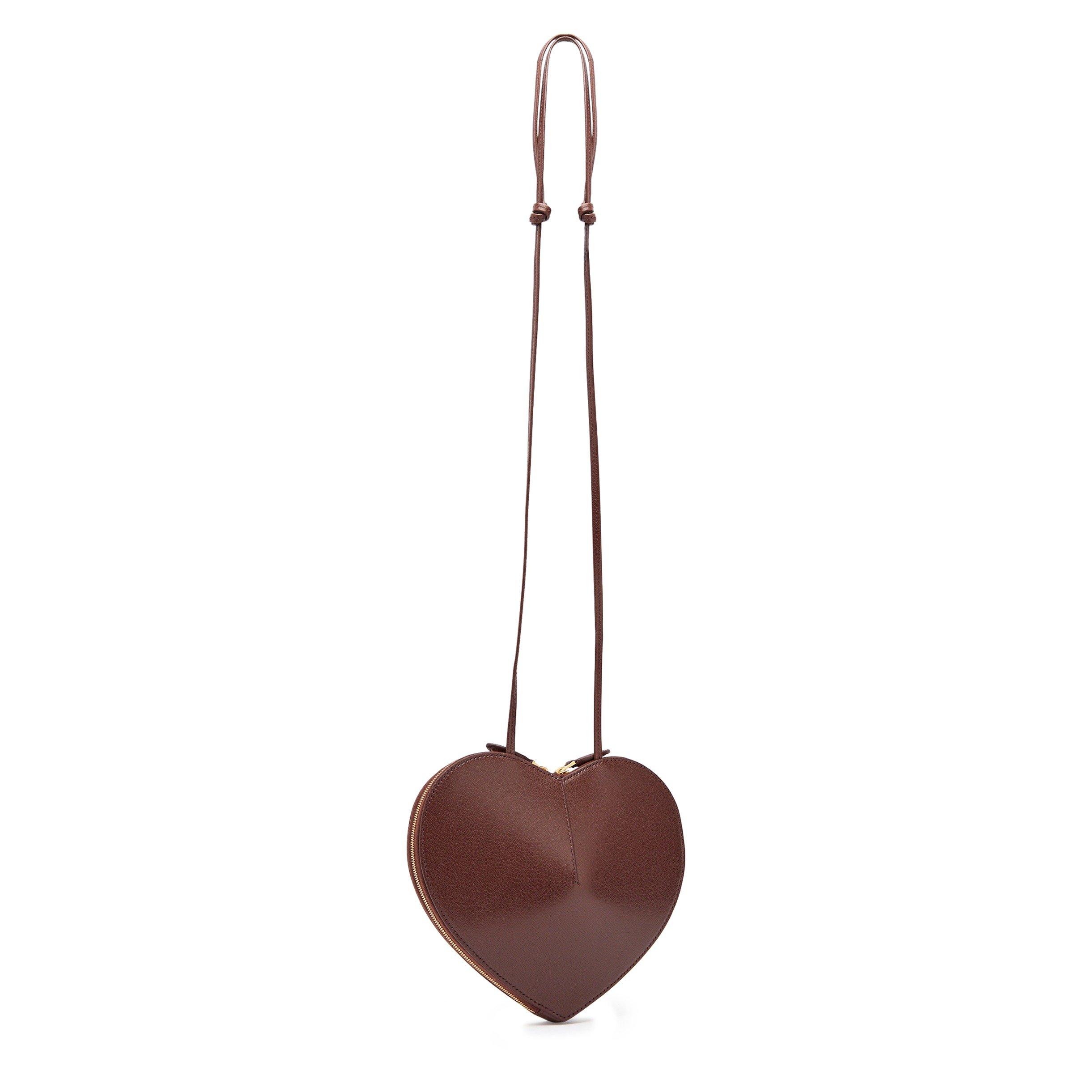 BROWN - Alaia - Women's Le Coeur Suede Cross-Body Bag - 2