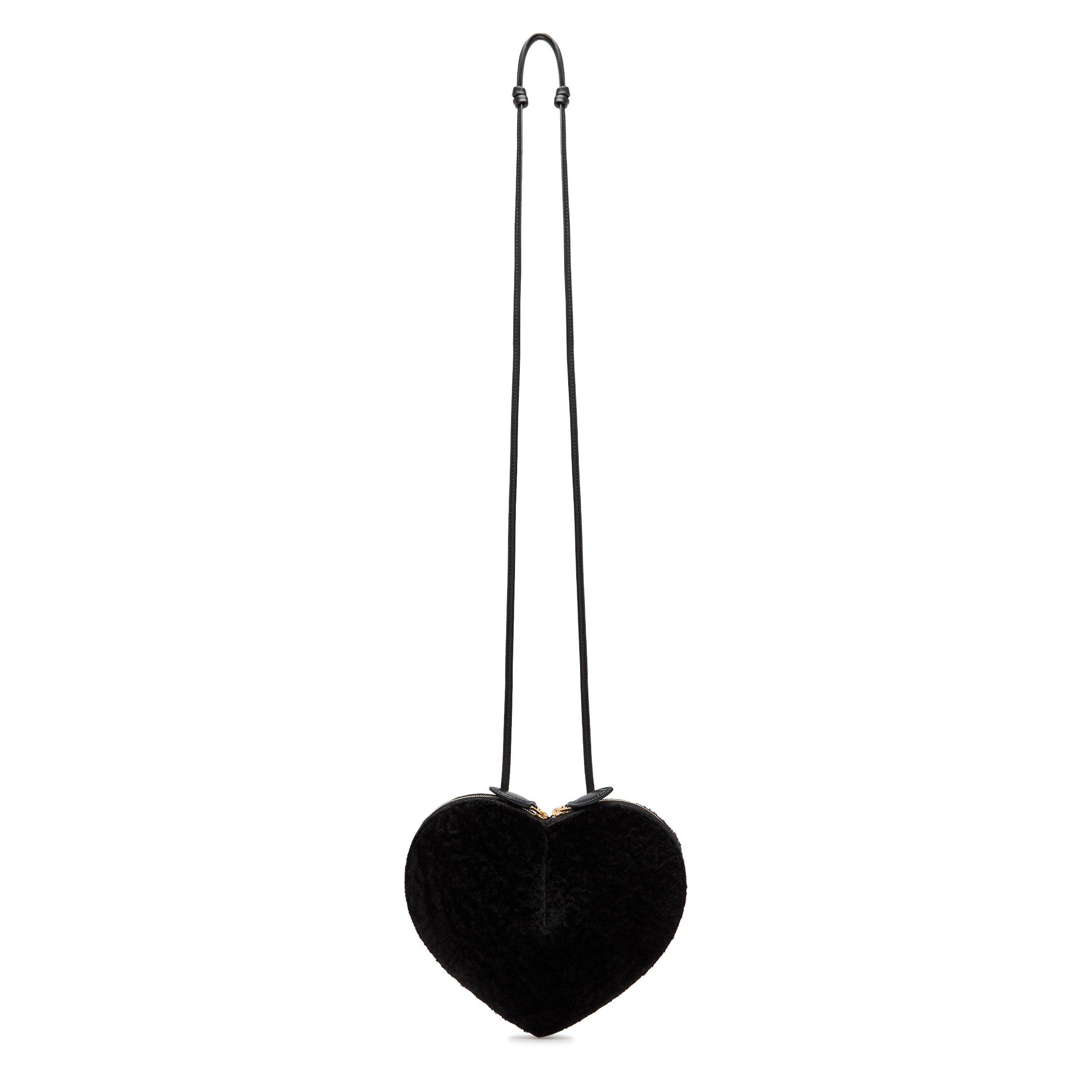 BLACK - Alaia - LE COEUR BAG SHEARLING