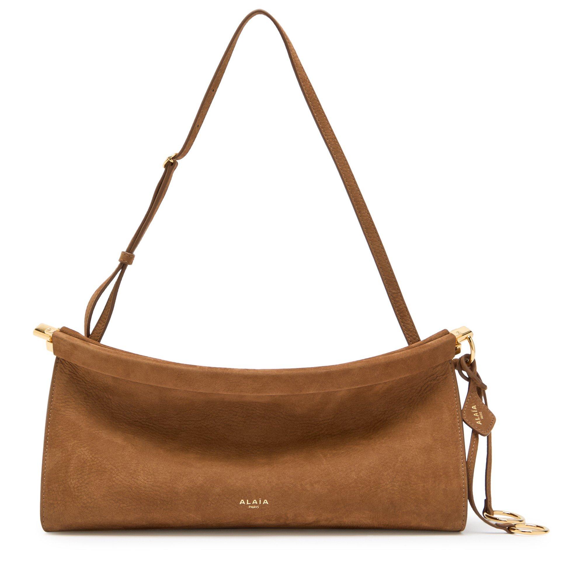 BROWN - Alaia - CLICK EAST WEST SUEDE MEDIUM B - 1