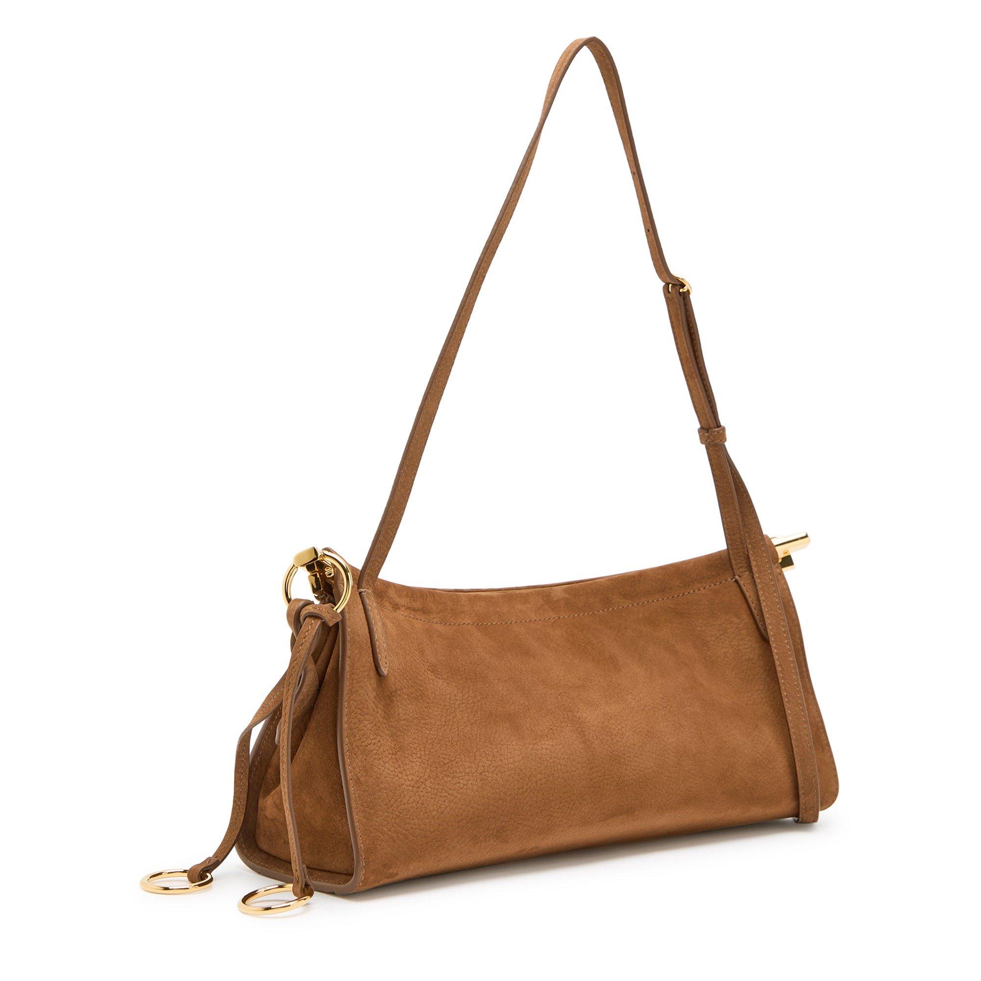 BROWN - Alaia - CLICK EAST WEST SUEDE MEDIUM B - 2