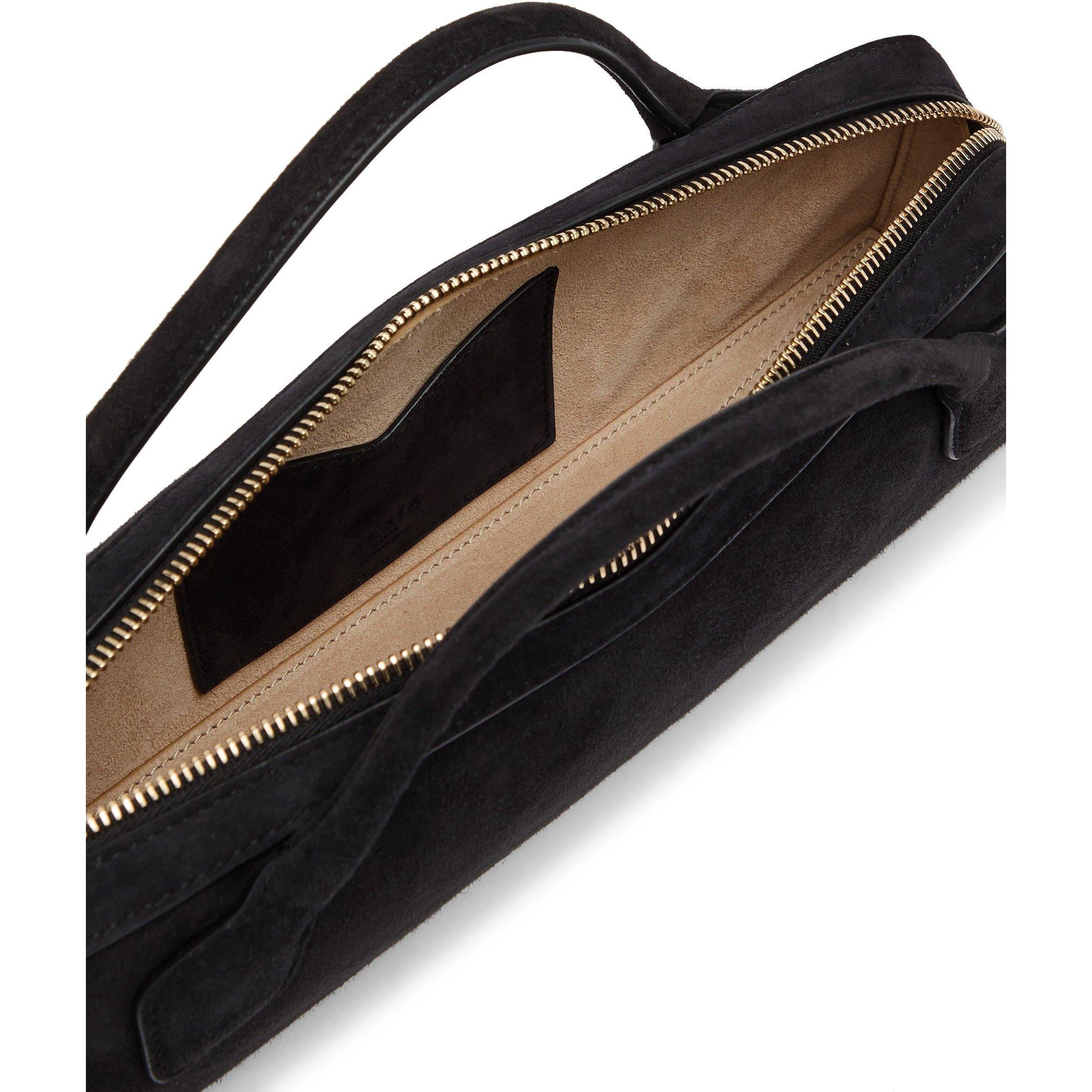 BLACK - Alaia - Women's Le Teckel Suede Clutch Bag - 5
