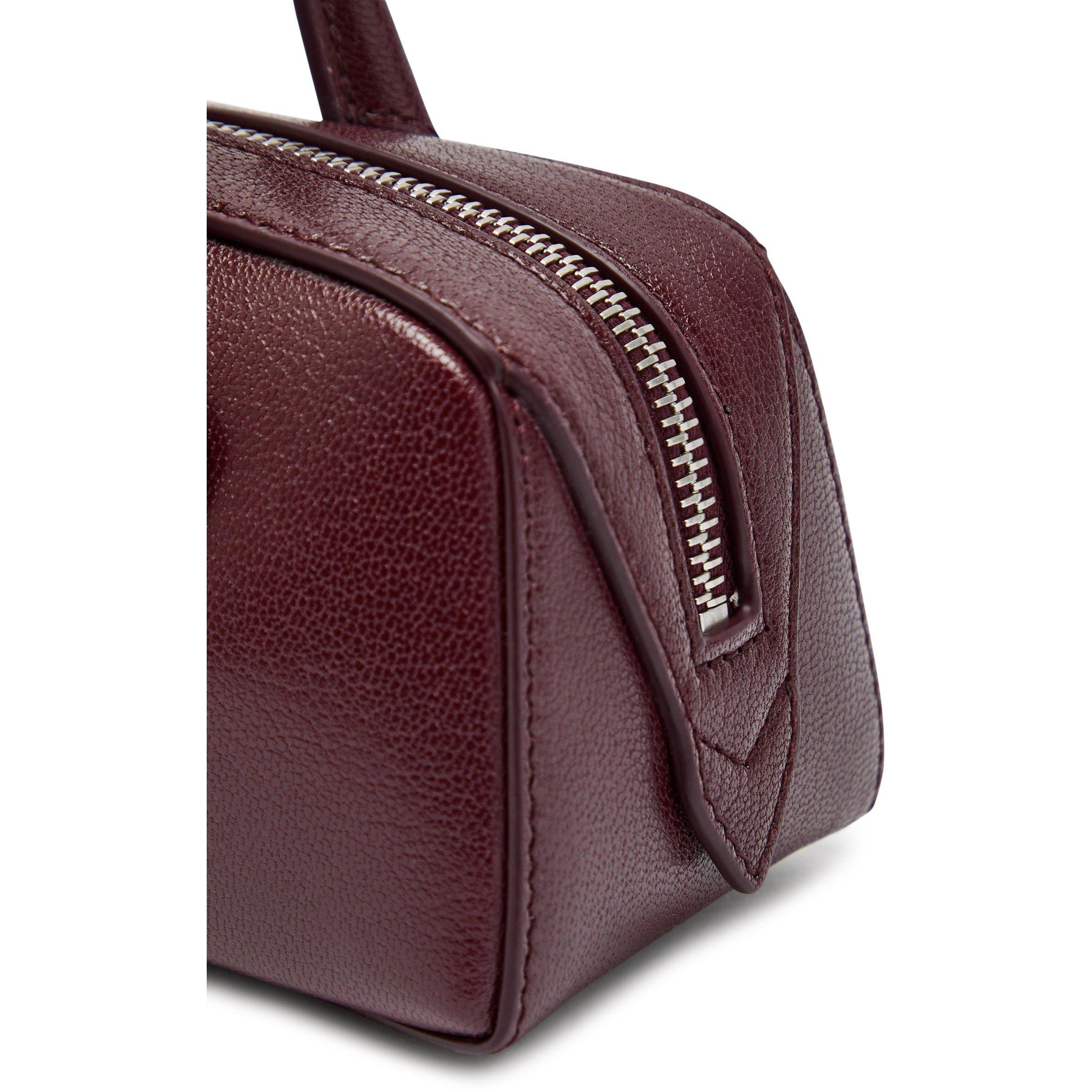 BURGUNDY - Alaia - Women's Le Teckle Small Leather Shoulder Bag - 4