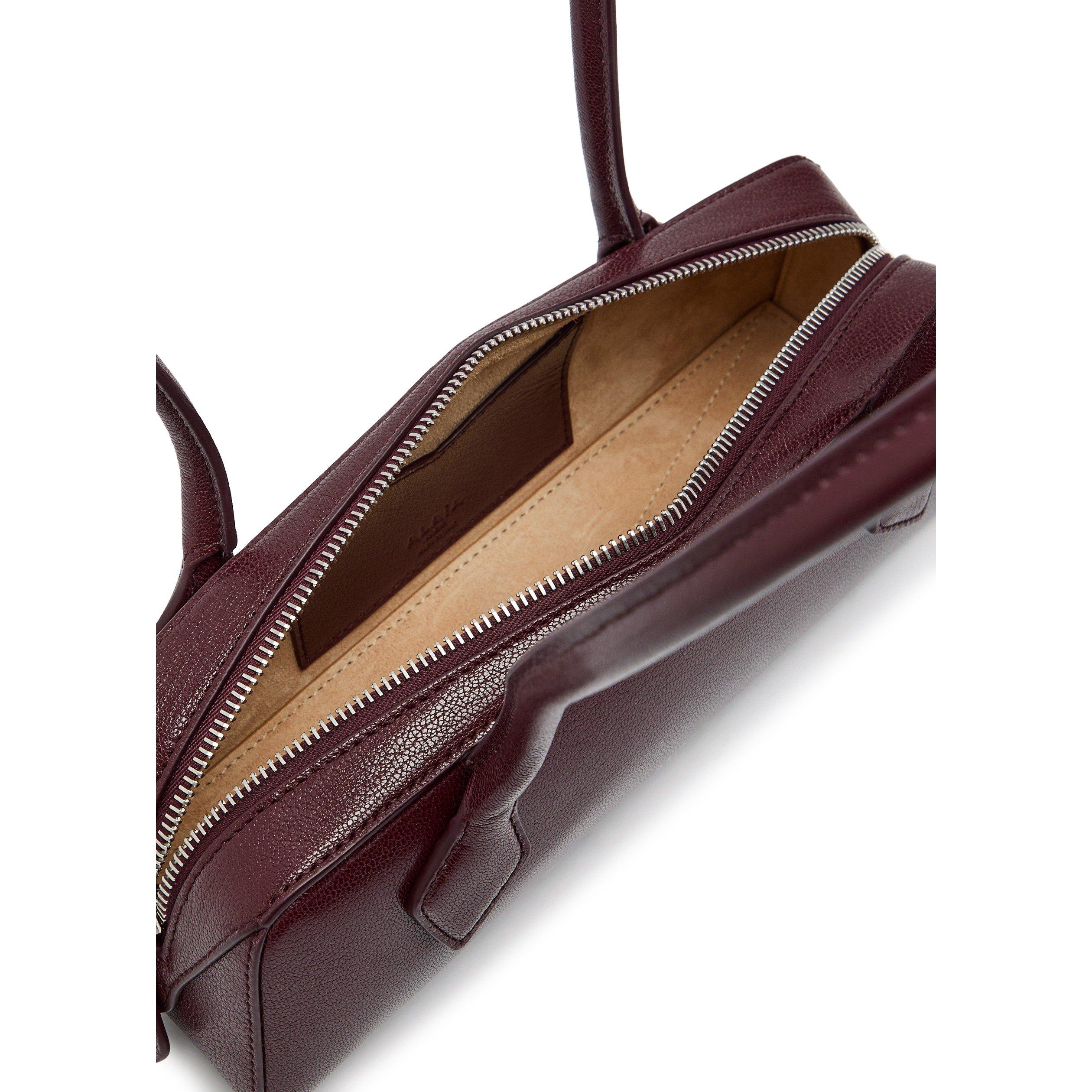 BURGUNDY - Alaia - Women's Le Teckle Small Leather Shoulder Bag - 5