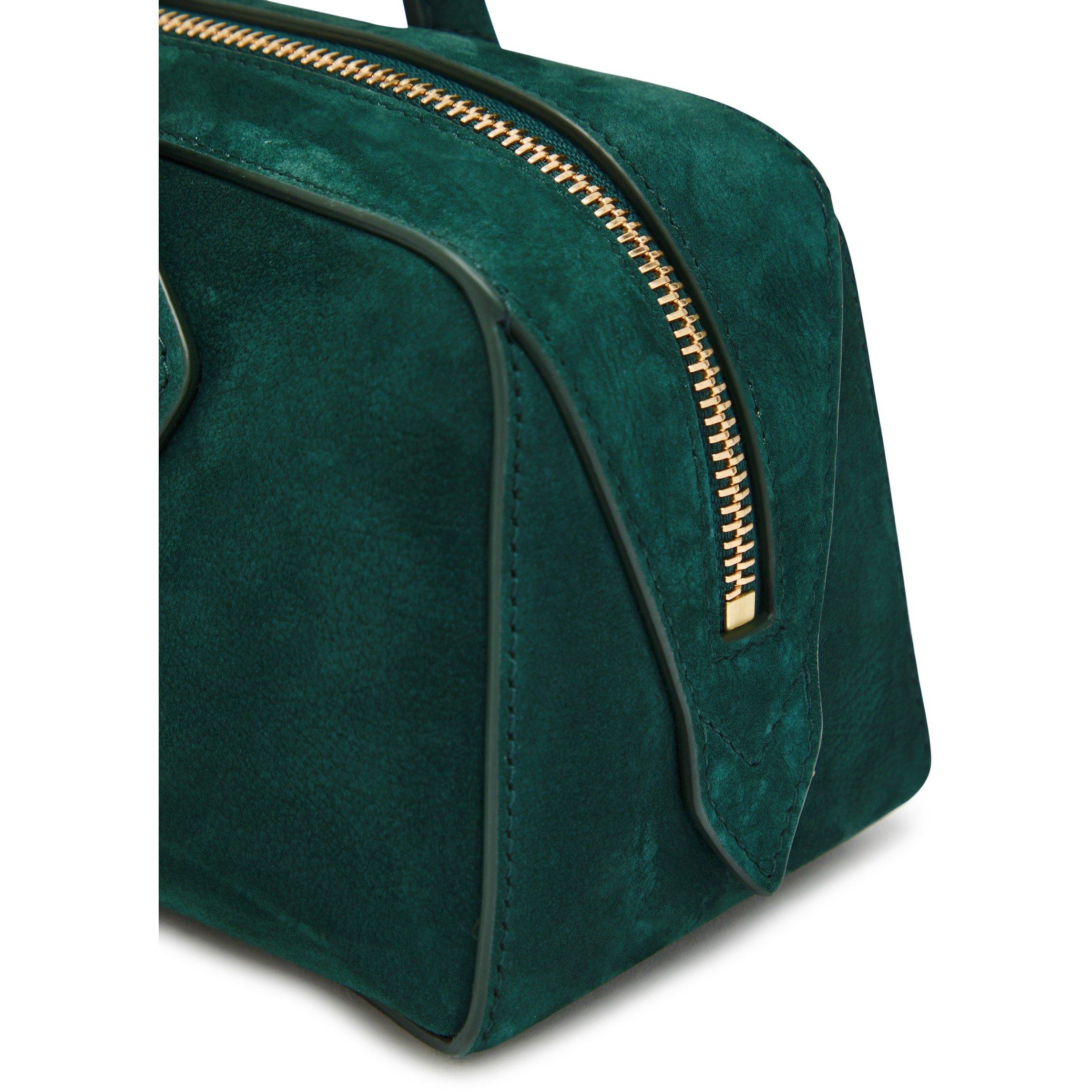 DARK GREEN - Alaia - LE TECKLE NUBUCK MEDIUM BAG - 4