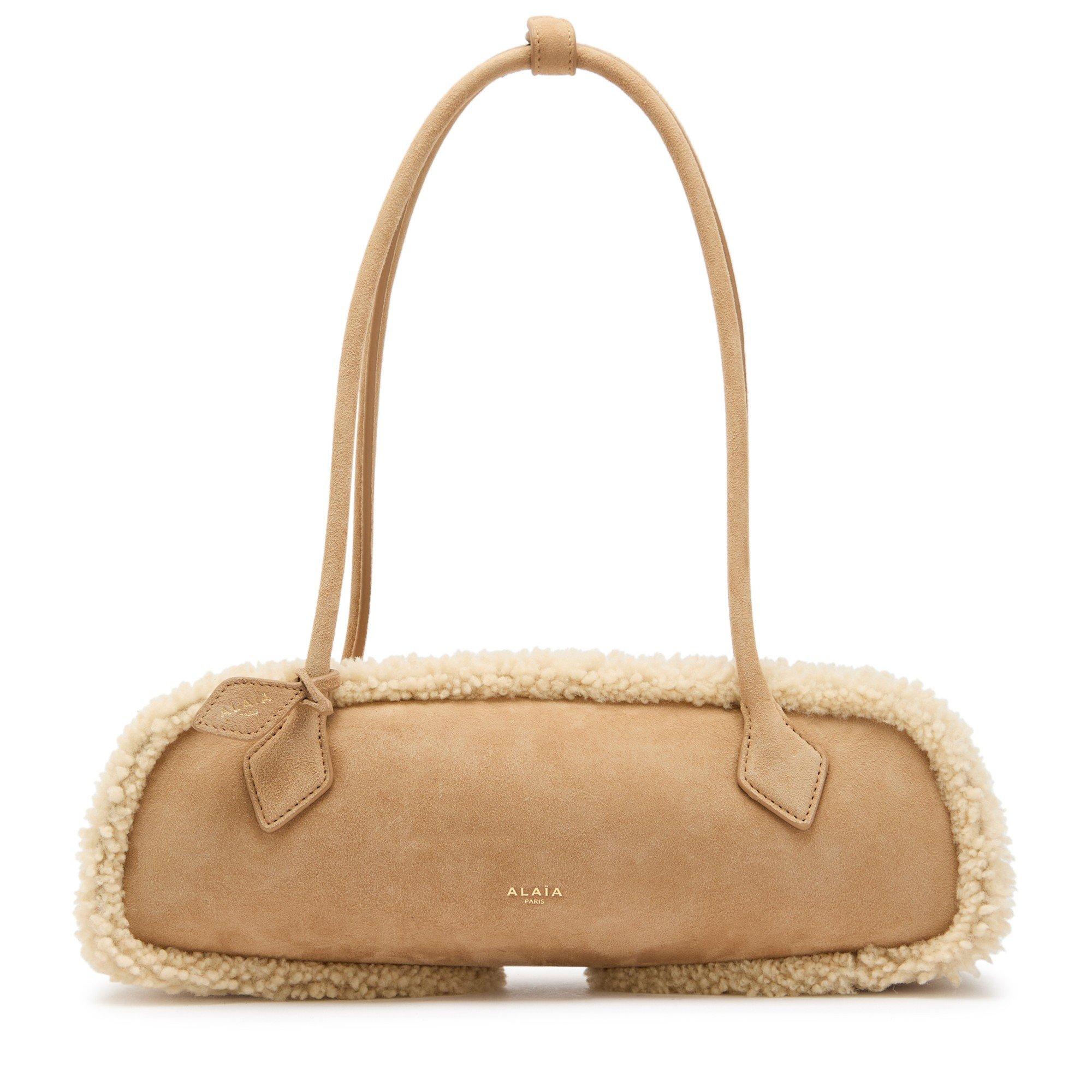 CAMEL - Alaia - LE TECKEL SHEARLING SUEDE MEDI
