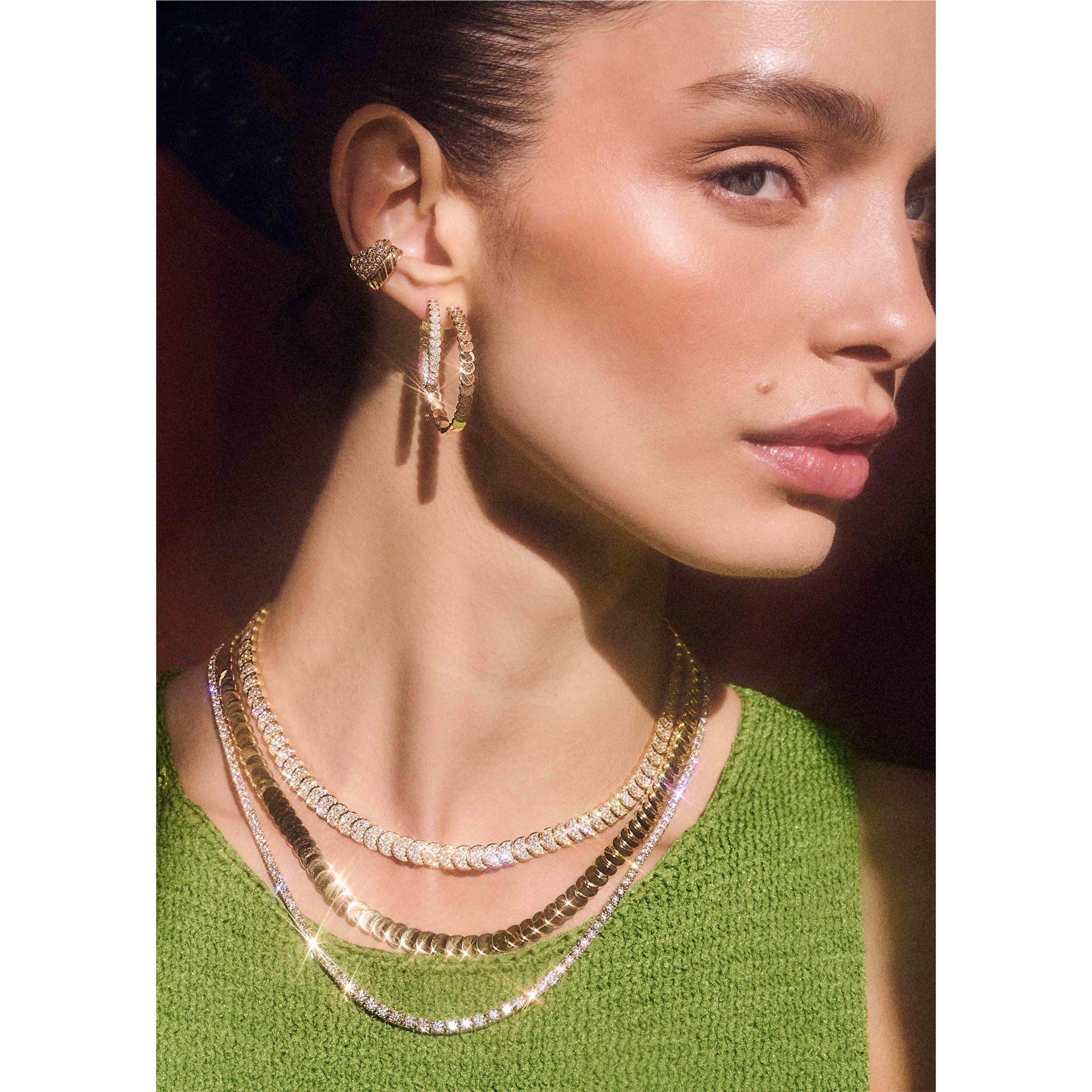 GOLD - Anita - AK PLAIN ZIPR DROP EARINGS - 2