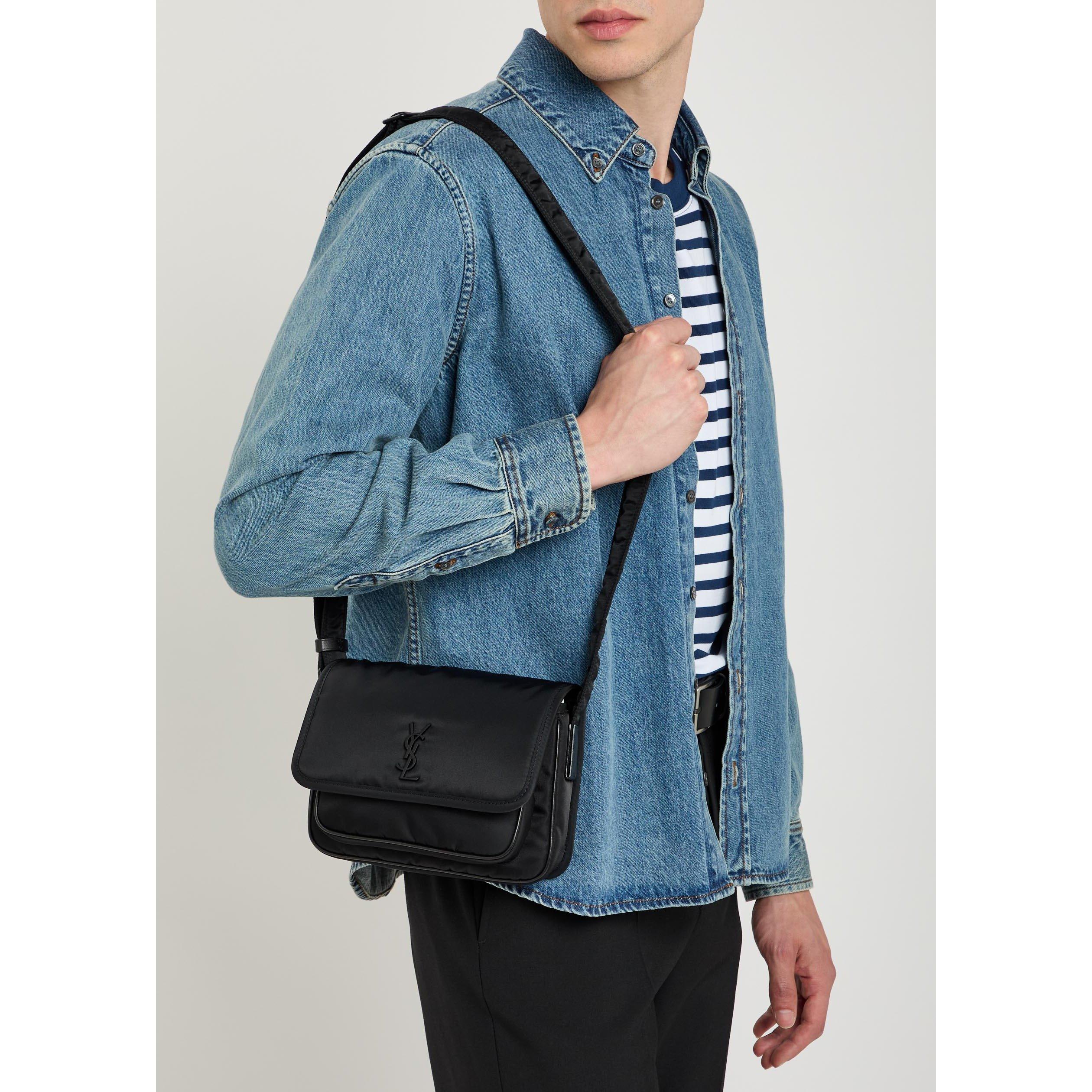 BLACK - Saint Laurent - Men's Niki S Cross-Body Bag - 3