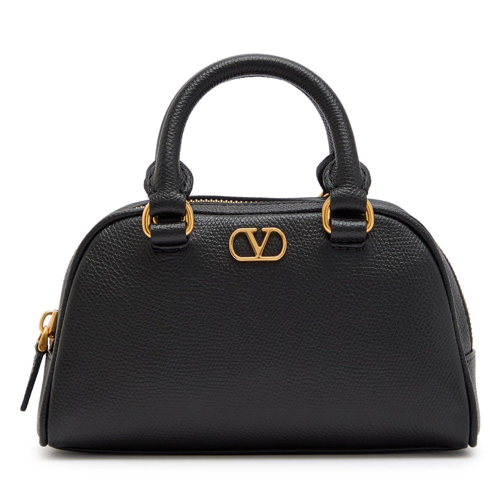 BLACK - Valentino - Women's Mini Dome Leather Top Handle Bag