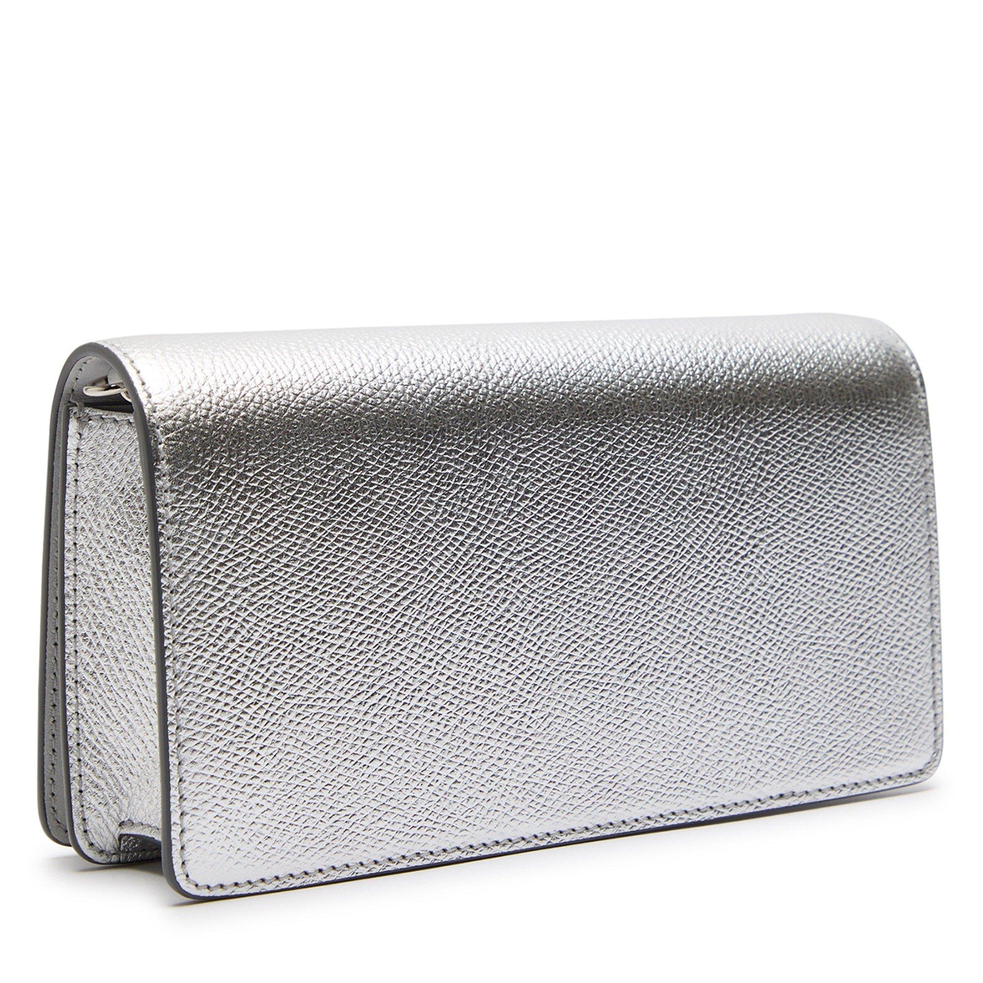 SILVER - Valentino - VLOGO SOFT GRAIN MINI BAG - 2