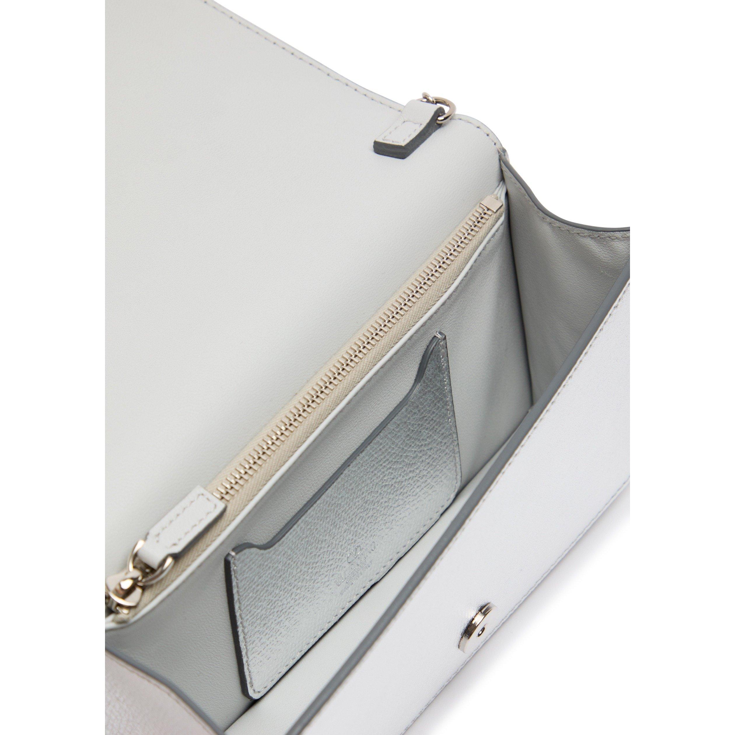 SILVER - Valentino - VLOGO SOFT GRAIN MINI BAG - 5
