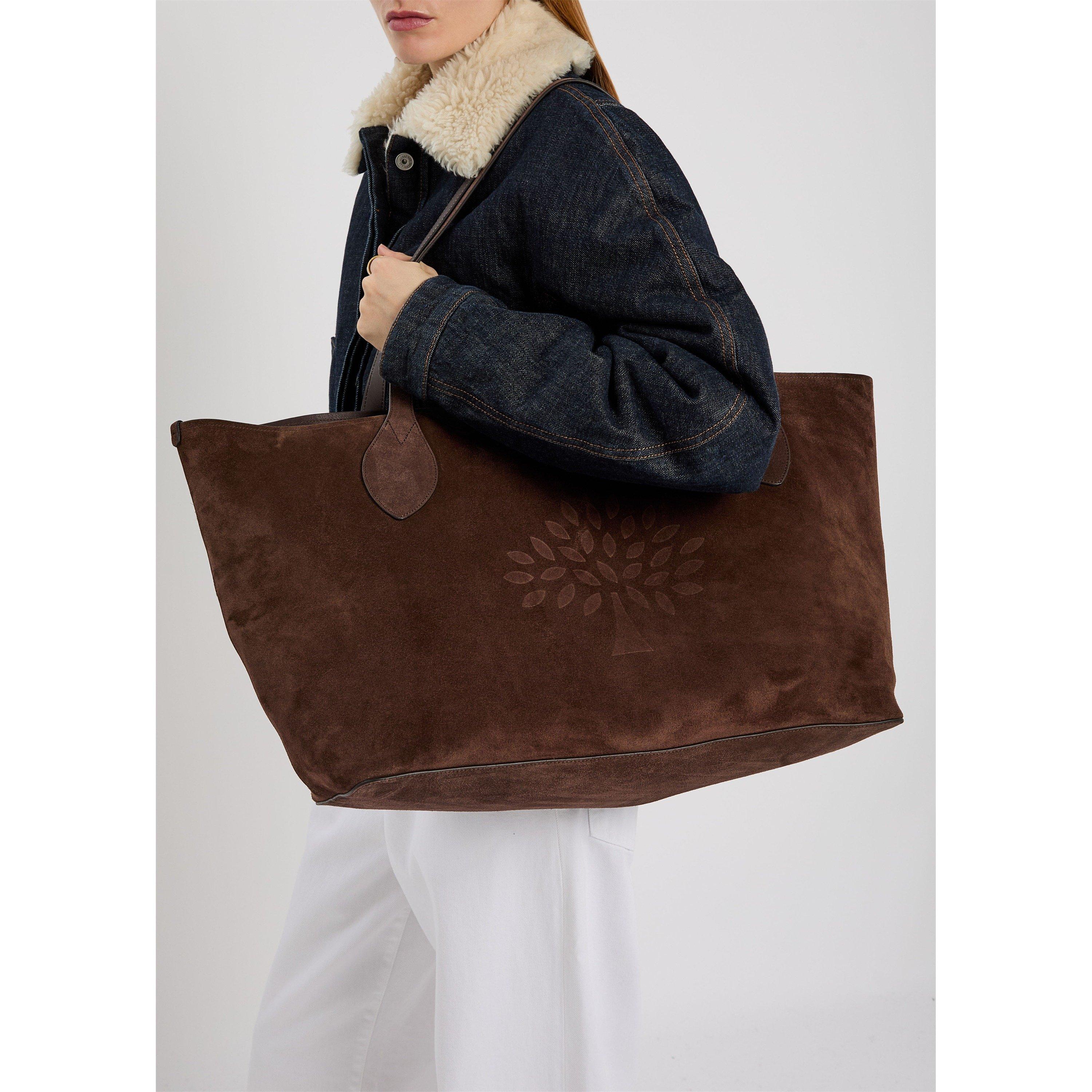 CHOCOLATE - Mulberry - OVERSIZED SUEDE TOTE - 3