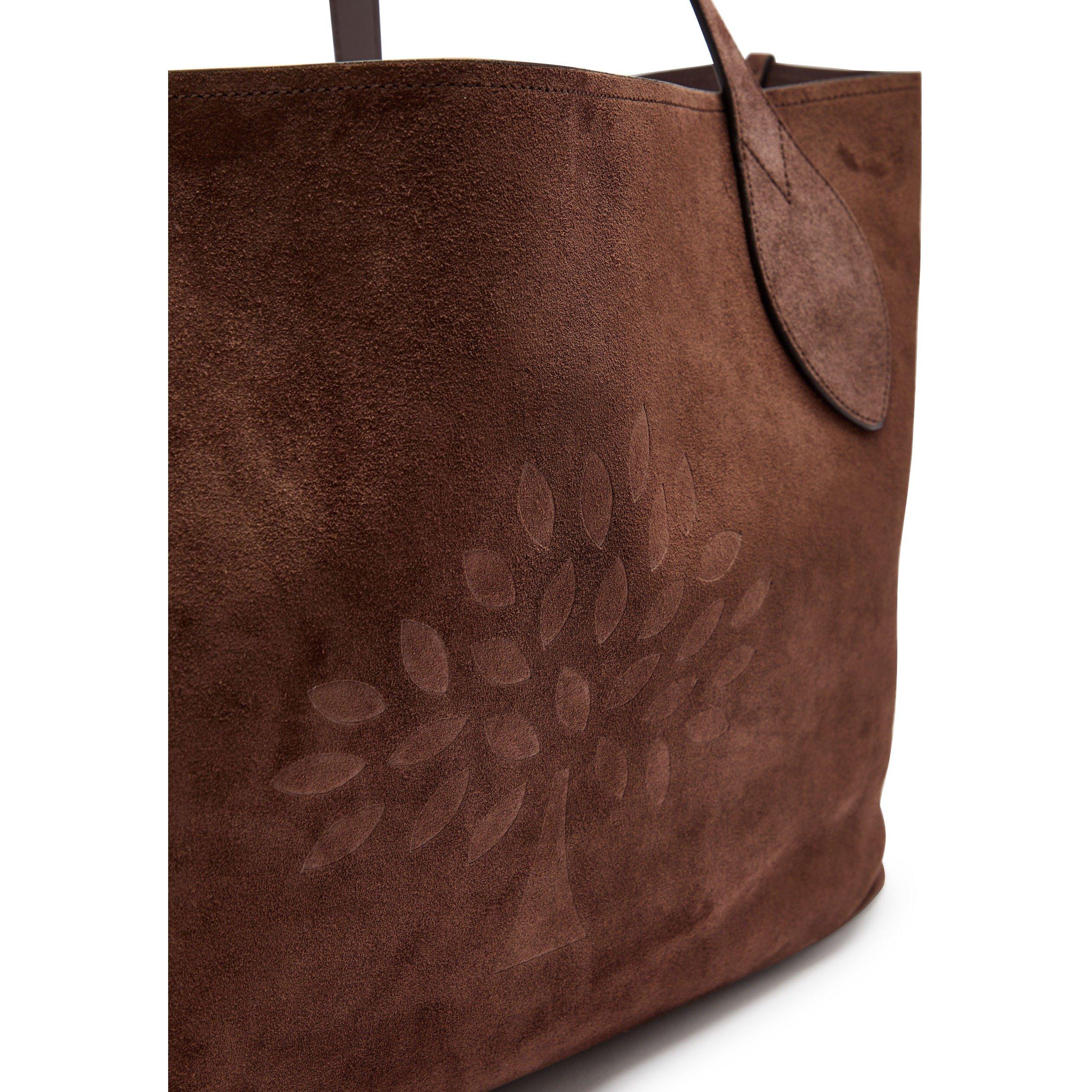 CHOCOLATE - Mulberry - OVERSIZED SUEDE TOTE - 4