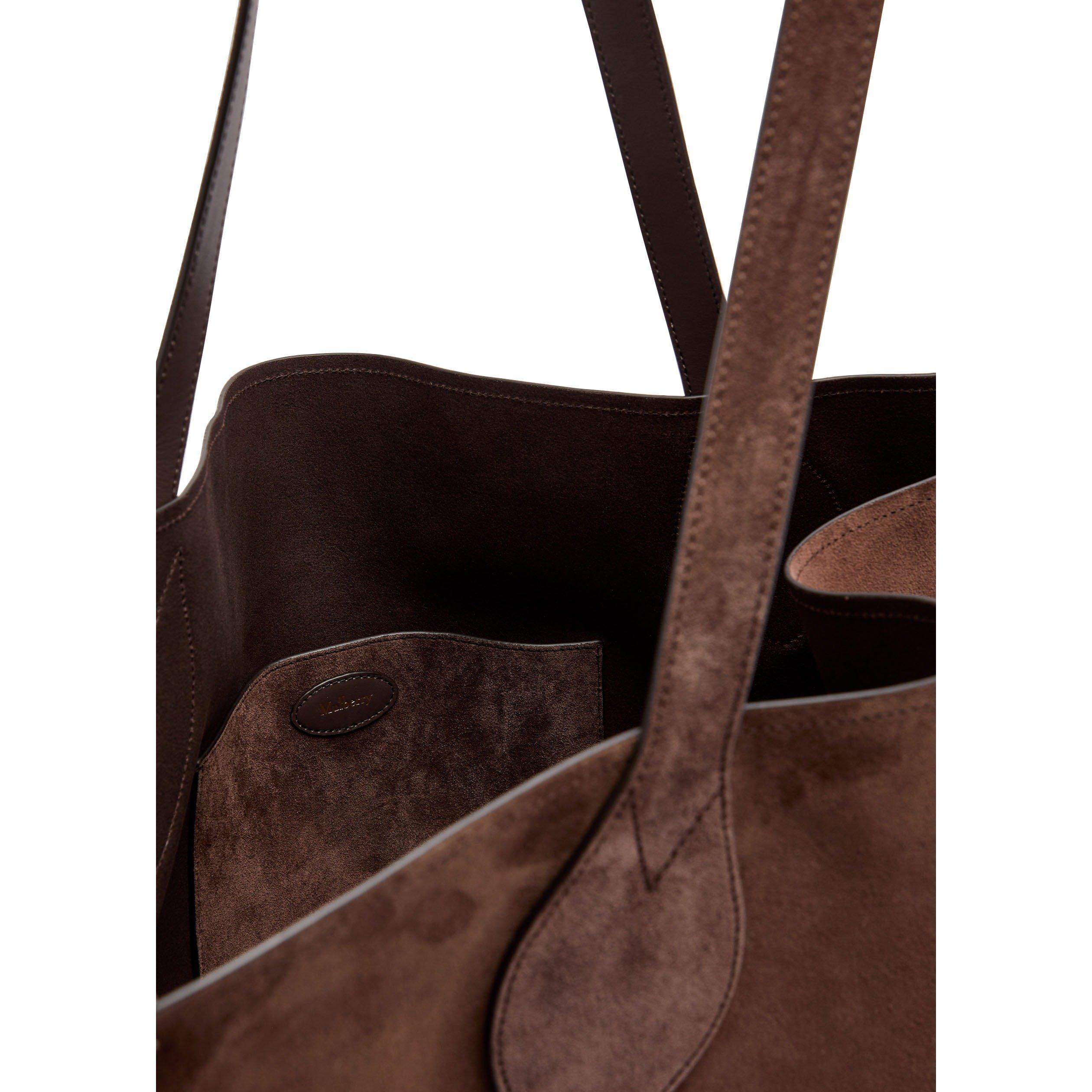 CHOCOLATE - Mulberry - OVERSIZED SUEDE TOTE - 5