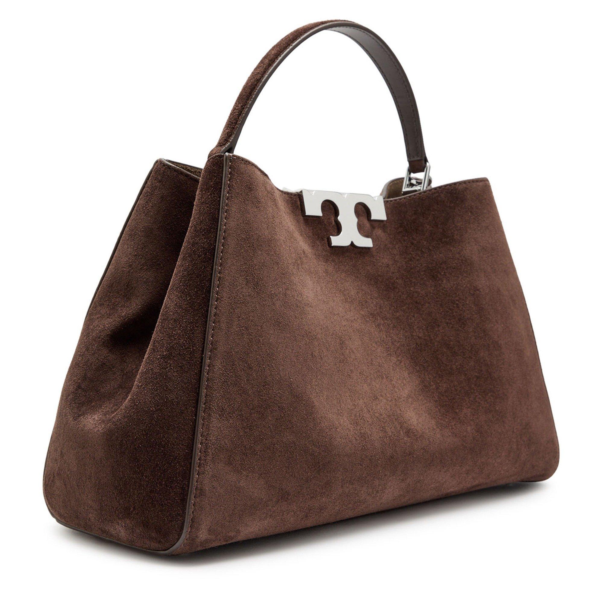 DARK BROWN - Tory Burch - Eleanor Suede Satchel - 2
