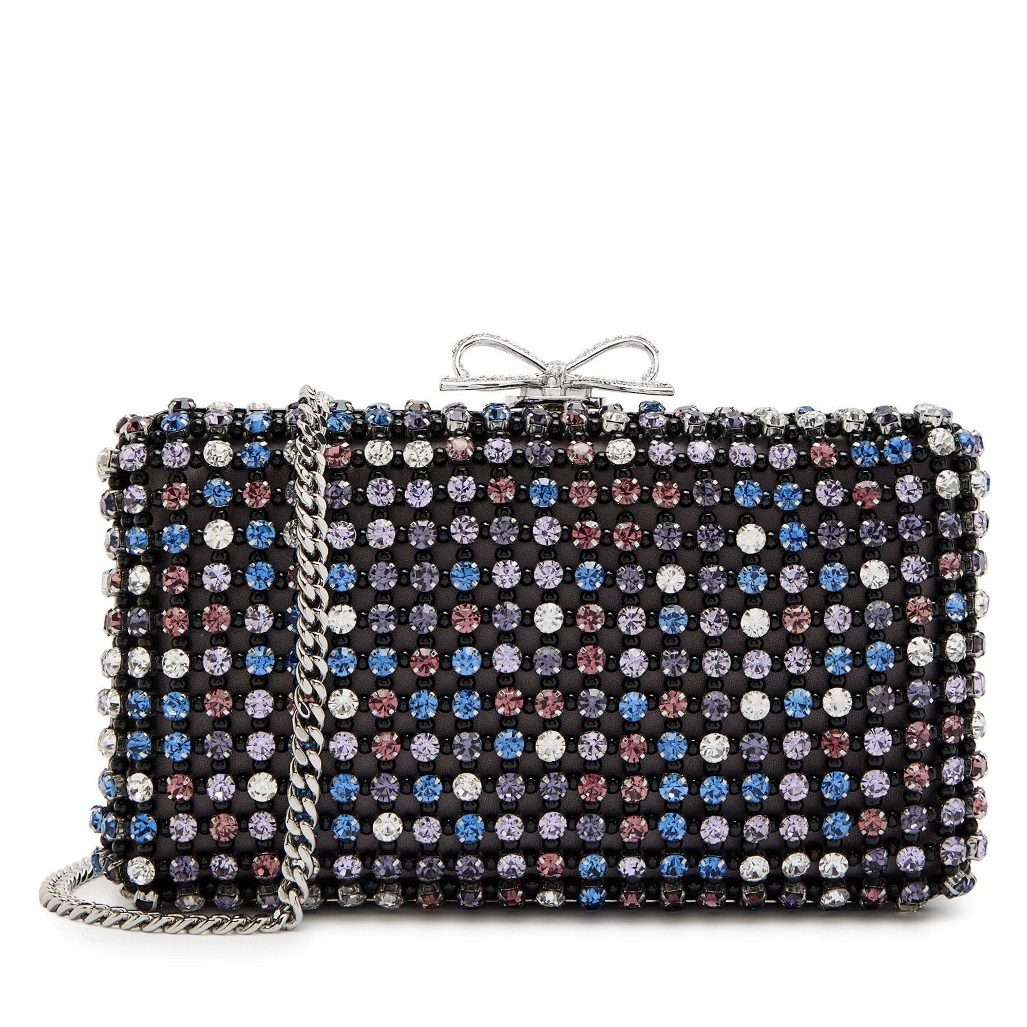 BLACK AND OTHER - Self Portrait - MULTI CRYSTAL CHAINMAIL CLUTCH