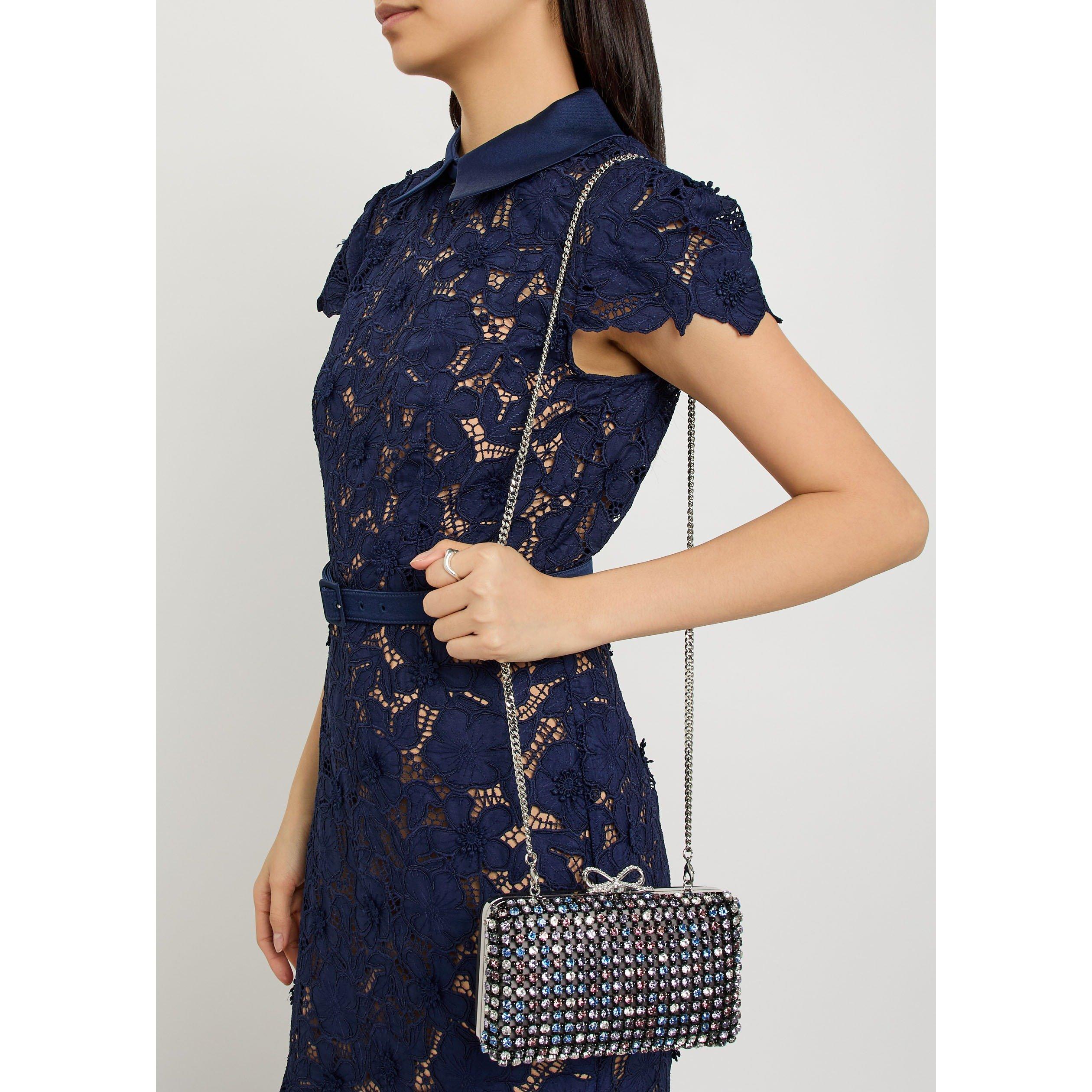BLACK AND OTHER - Self Portrait - MULTI CRYSTAL CHAINMAIL CLUTCH - 3