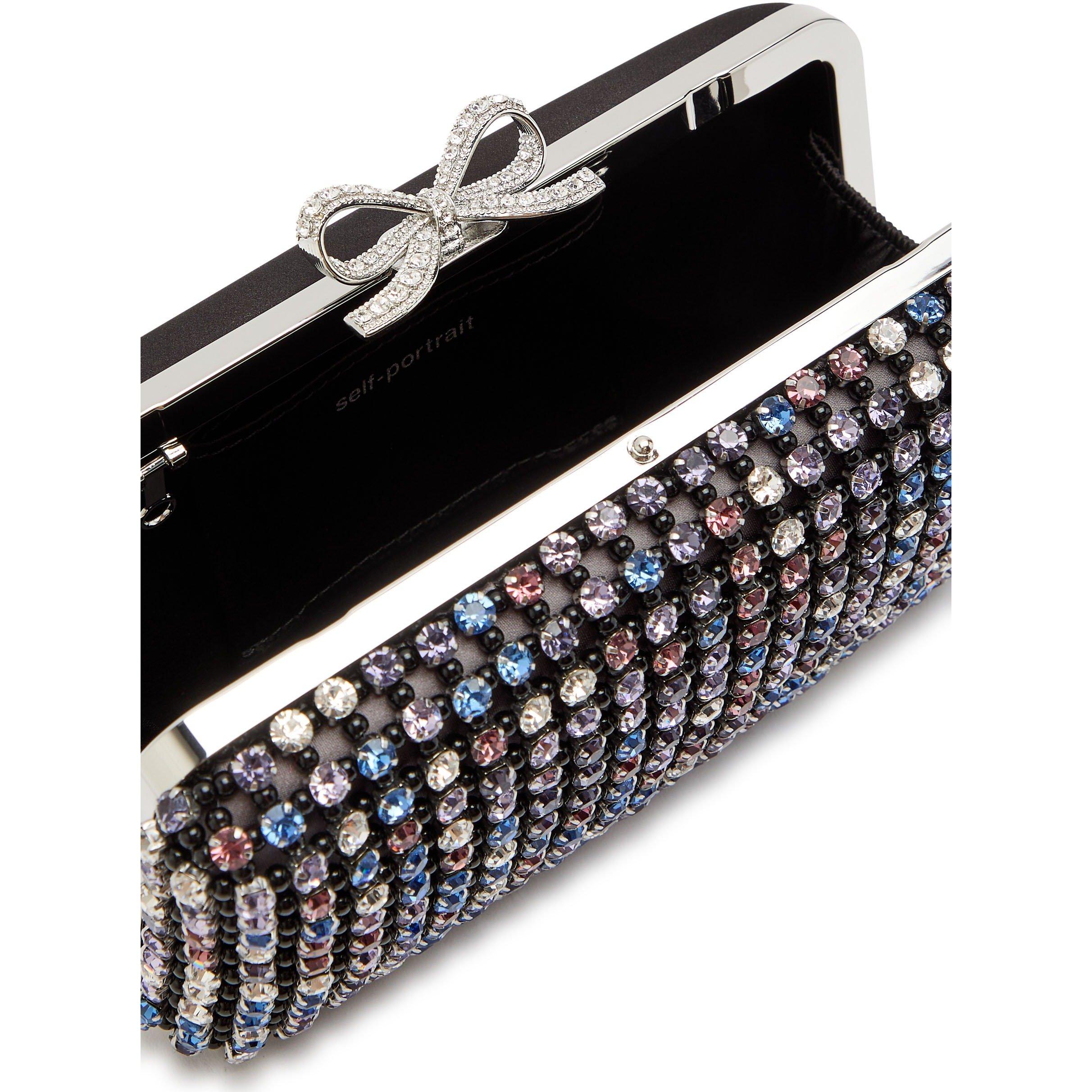 BLACK AND OTHER - Self Portrait - MULTI CRYSTAL CHAINMAIL CLUTCH - 5