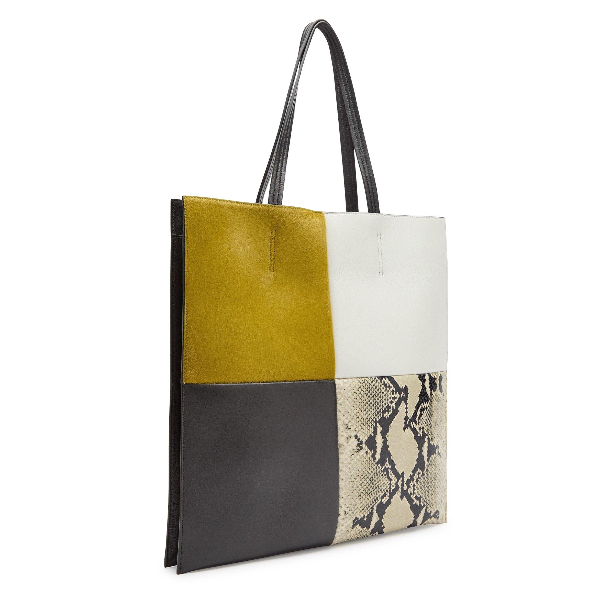 MULTICOLOURED - Khaite - Women's Piper Patchwork Leather Tote Bag - 2