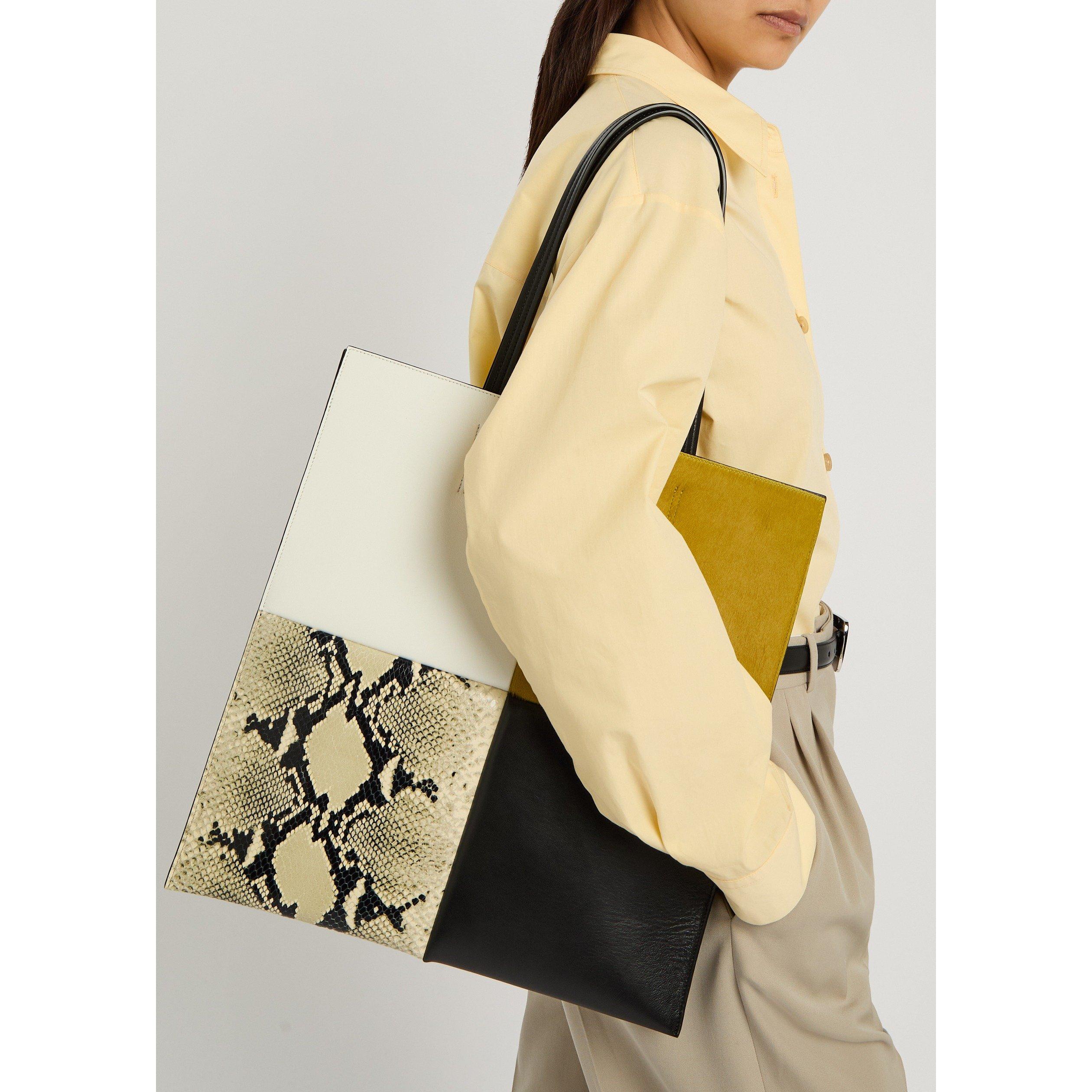 MULTICOLOURED - Khaite - Women's Piper Patchwork Leather Tote Bag - 3