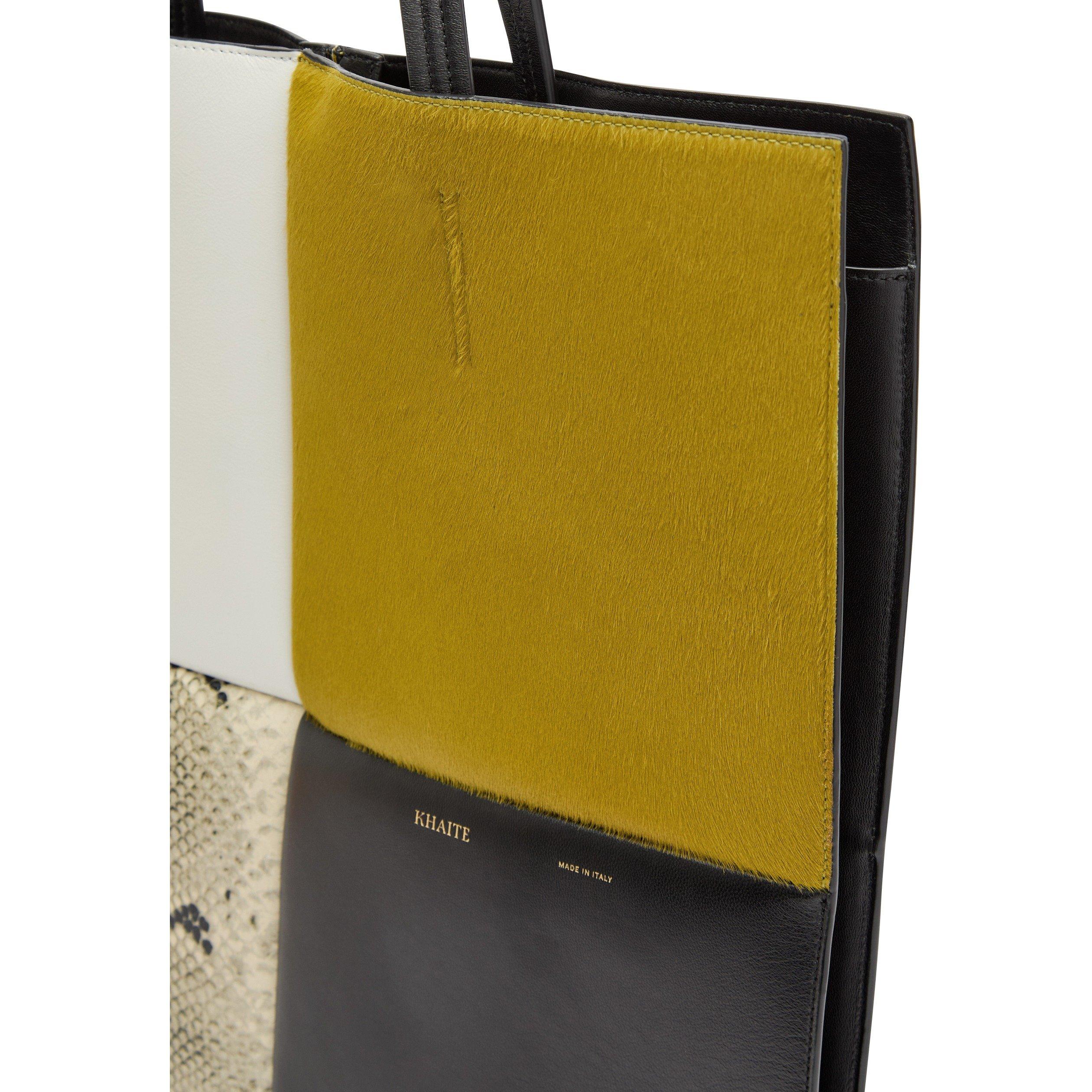 MULTICOLOURED - Khaite - Women's Piper Patchwork Leather Tote Bag - 4