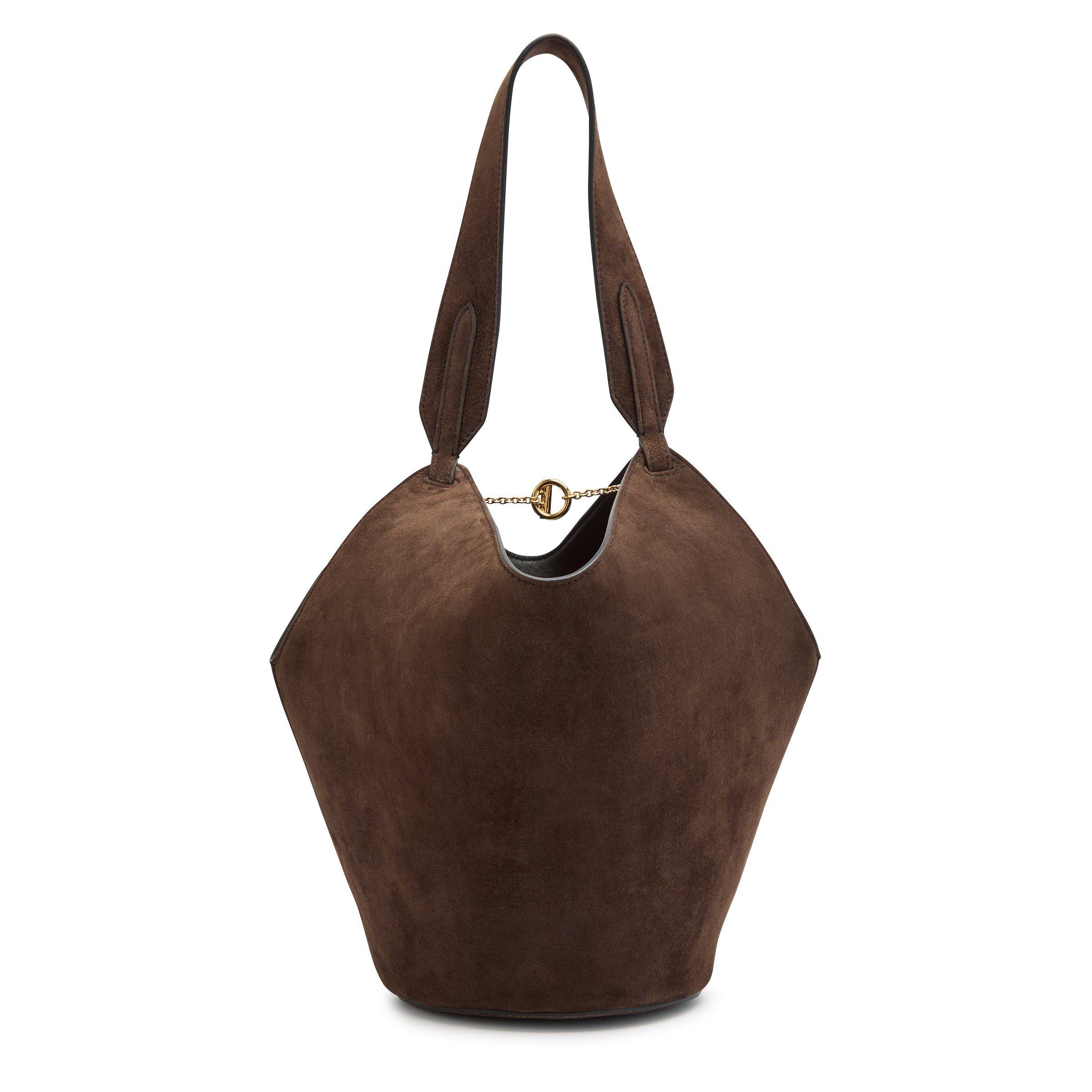 DARK BROWN - Khaite - LOTUS MINI TOTE