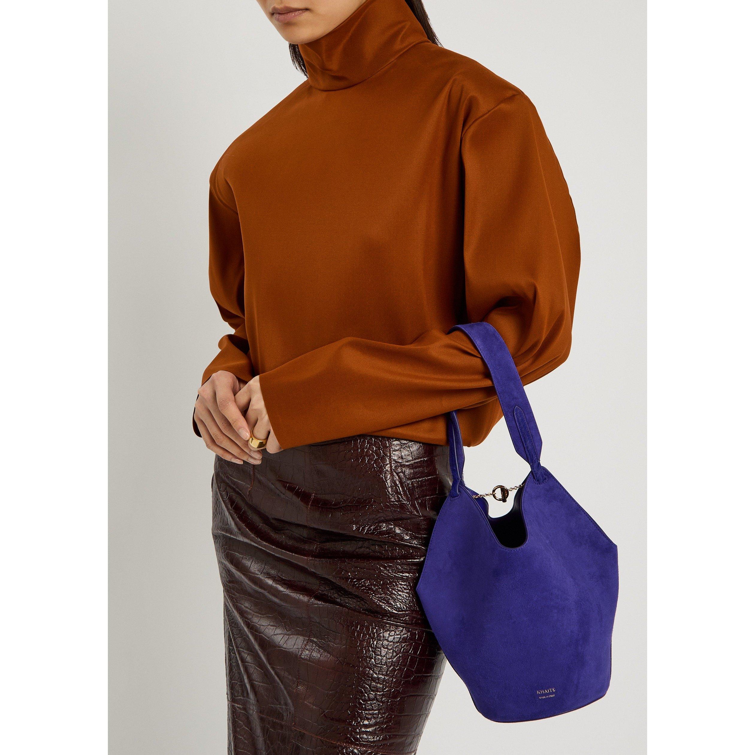 DARK PURPLE - Khaite - LOTUS MINI TOTE - 3